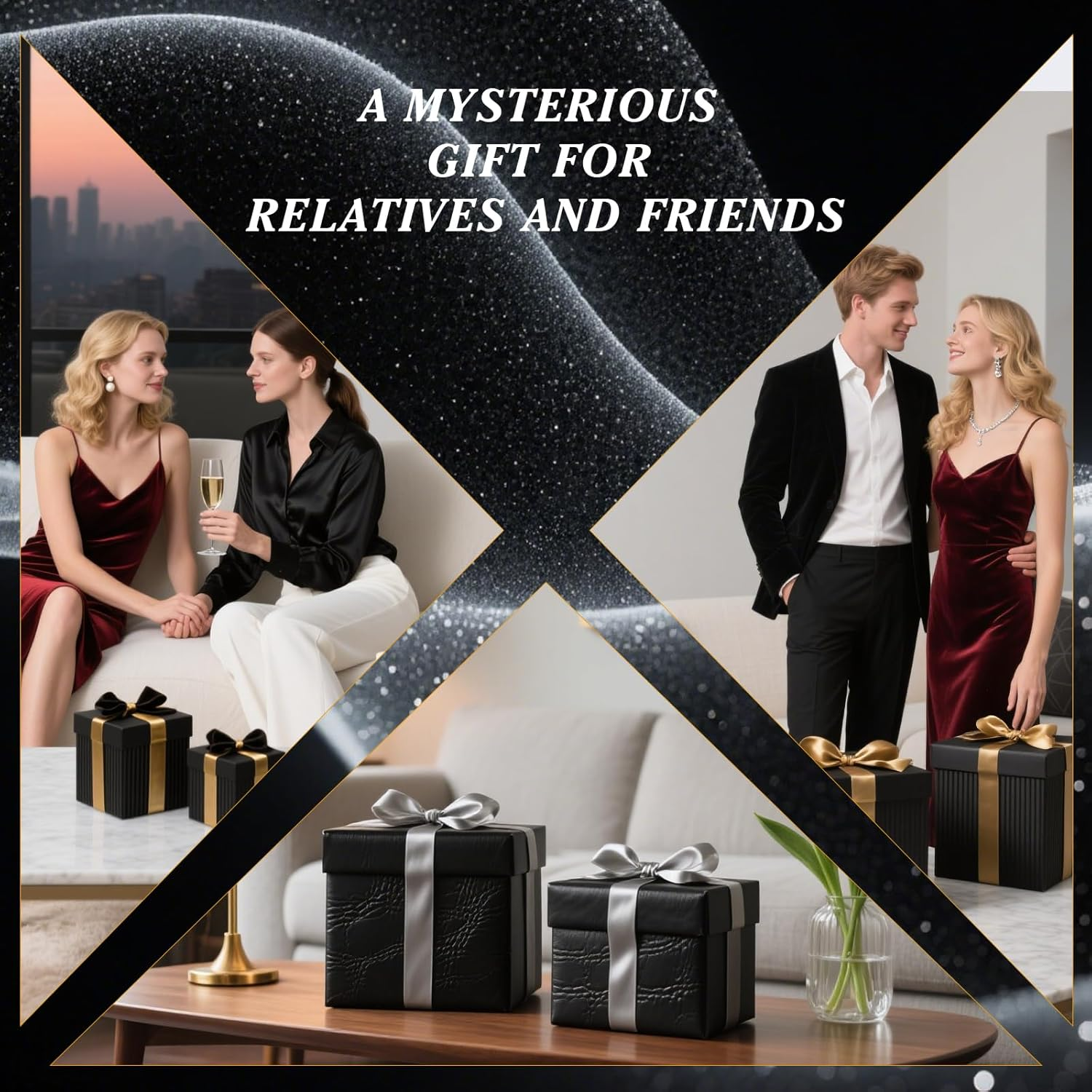 4-Piece Lace Masquerade Mask Set &ndash; One-Second Transformation Party Essential: Halloween Mask, Cat Mask, Masquerade Masks, Black Face Mask, Masquerade Mask Women. image number 4