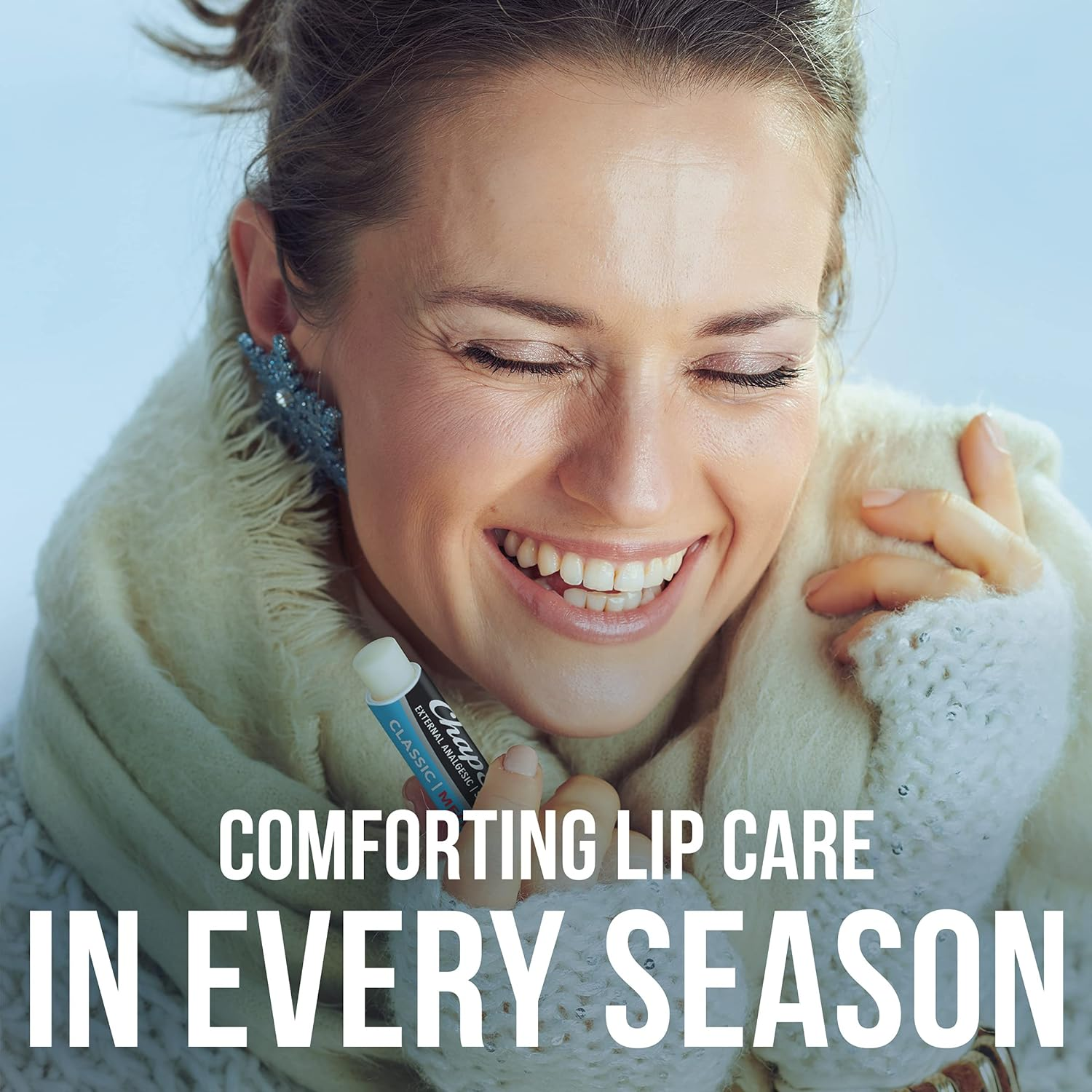 Chapstick Classic Medicated (12 Carded Packs of 2 Sticks) Lip Balm and Skin Protectant Tube, Relieves Chapped Lips, 0.15 Ounce Each (24 Total Sticks) image number 6