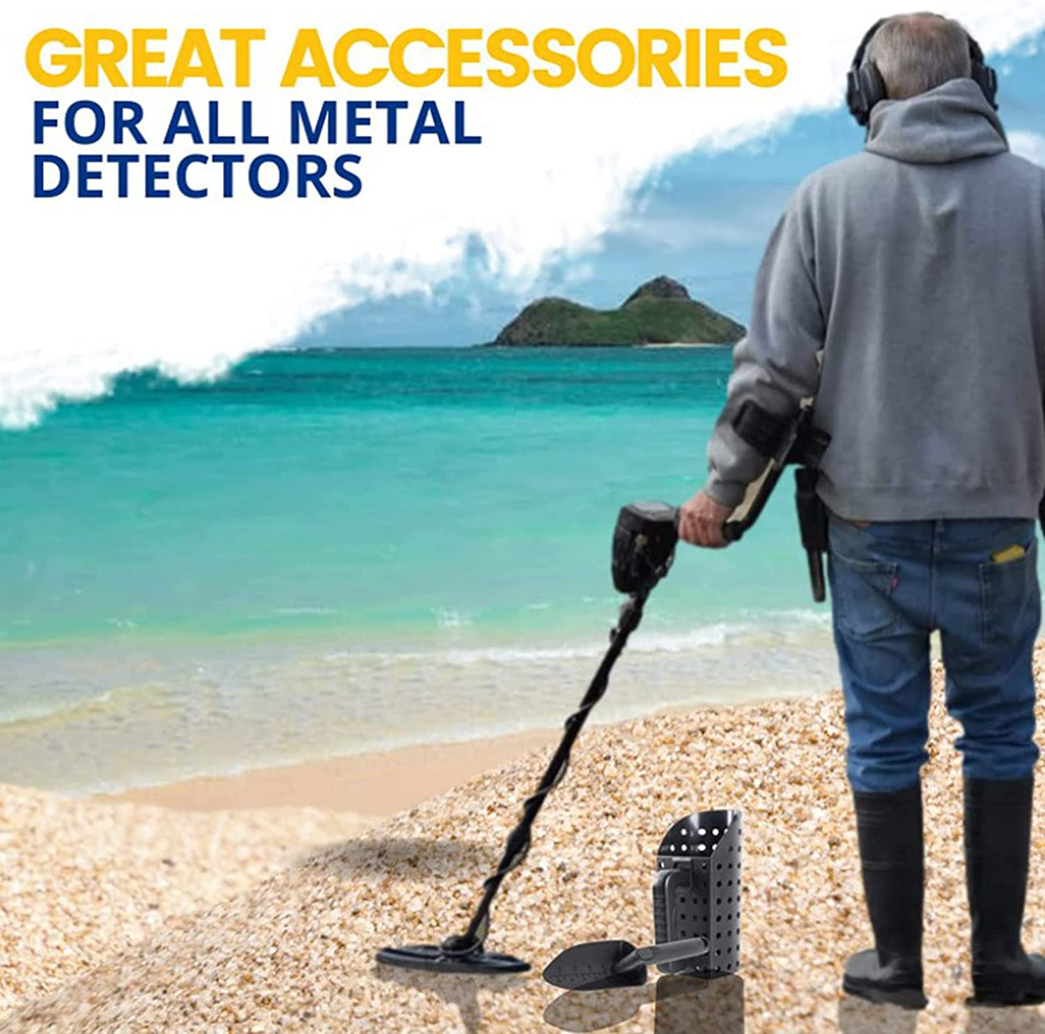 Sand Scoop and Shovel, Sturdy ABS Plastic Digging Tools with Ergonomic Handle, Beach Metal Detecting Tool Digging Shovel for Kids, Adults, for Beach Gold Prospecting image number 6