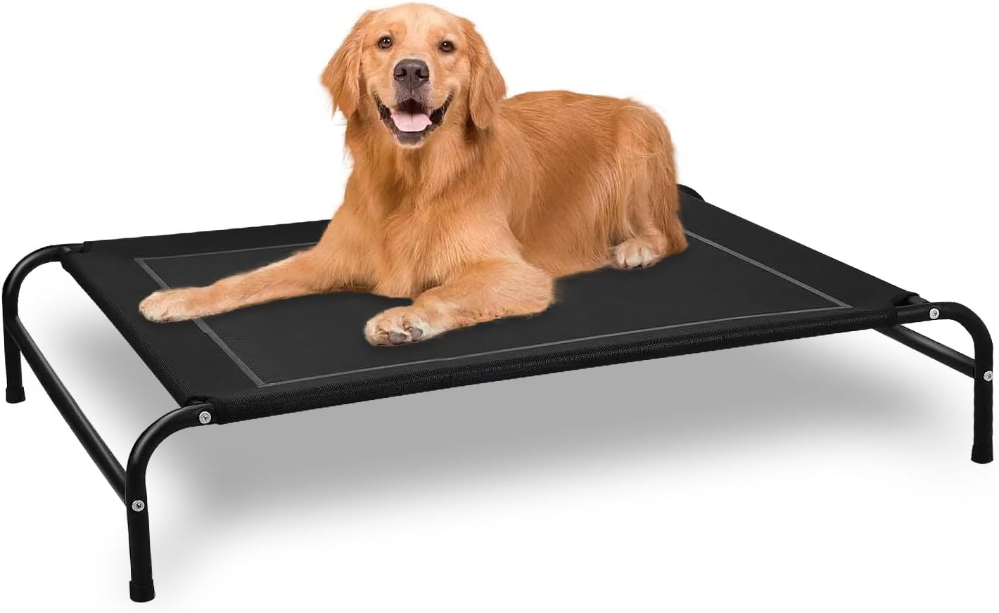 Elevated Dog Bed for Large Dogs，Raised Dog Bed Cot Cooling，Portable Pet Travel Bed for Outdoor，Washable Breathable Mesh Pet Bed with Metal image number 4