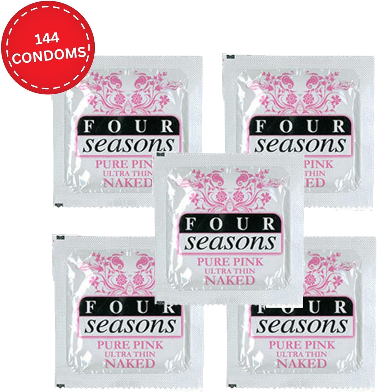 Four Seasons Naked Pure Pink Ultra Thin Male Condoms (Pack of 144) image number 2