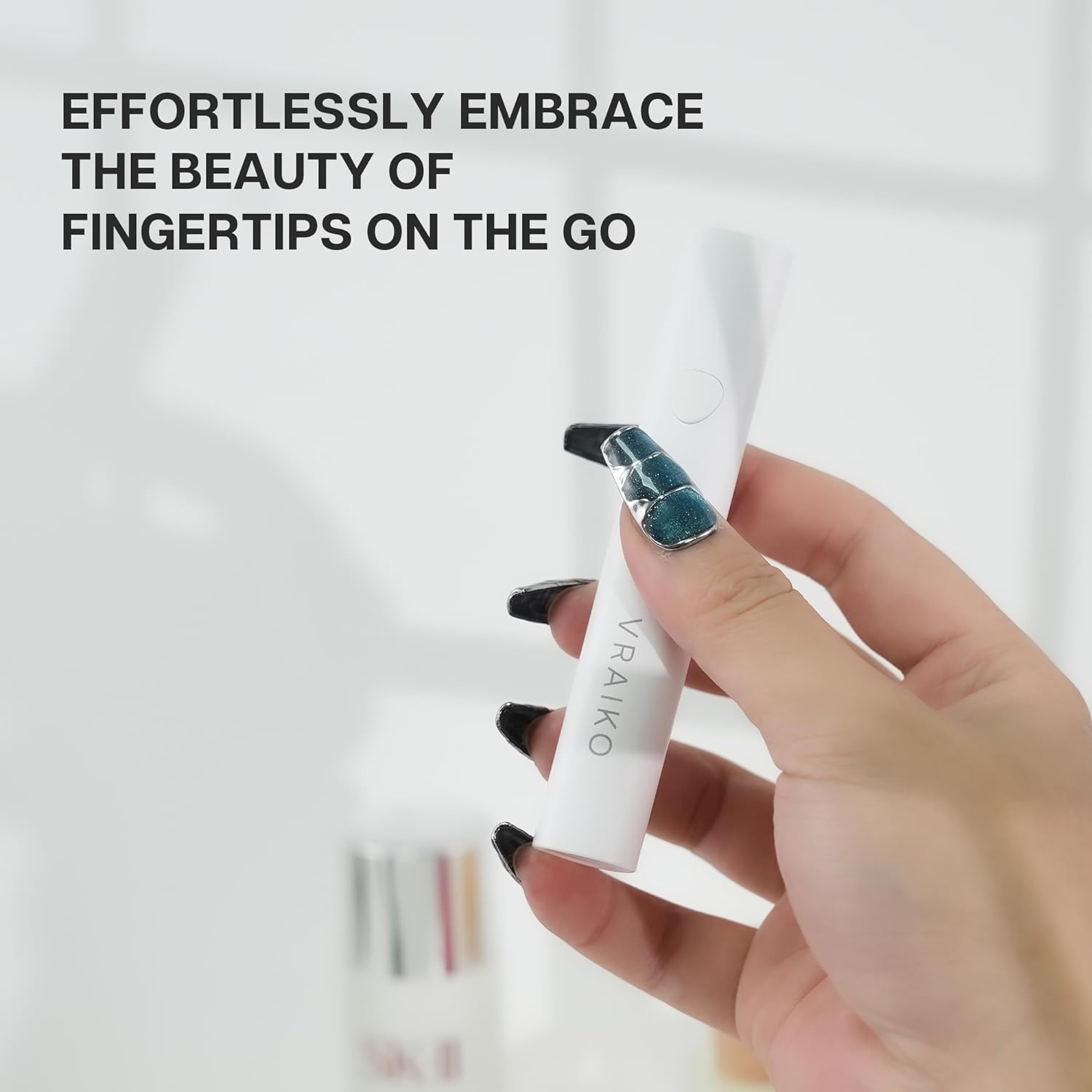 VRAIKO Minicure Handheld UV Light for Gel Nails, Portable UV Nail Lamp with Stand, Rechargeable Mini LED Nail Lamp Nail Dryer for Fast Curing (White) image number 4