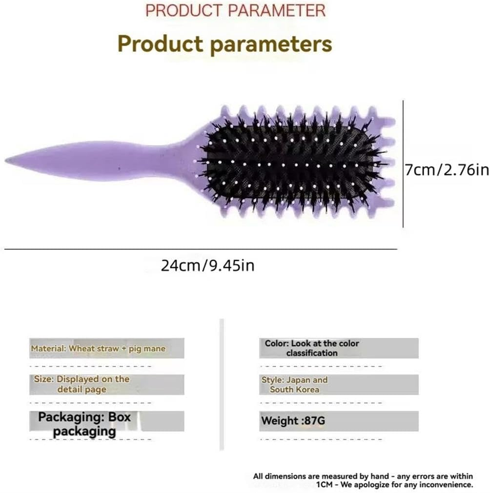 Curl Defining Brush - Purple Curly Hair Styling Tool for Women & Men, Ideal for Detangling, Combing, Shaping & Defining Curls, Reduces Pulling and Prevents Curl Separation image number 1