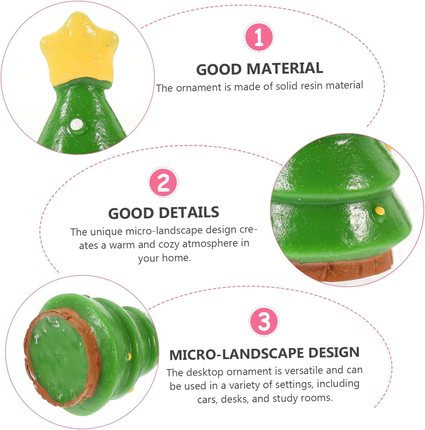 WOONEKY Desktop Christmas Tree Decorations Set 12Pcs Santa Claus Snowman Mini Xmas Tree Ornaments Festive Home Decor image number 5