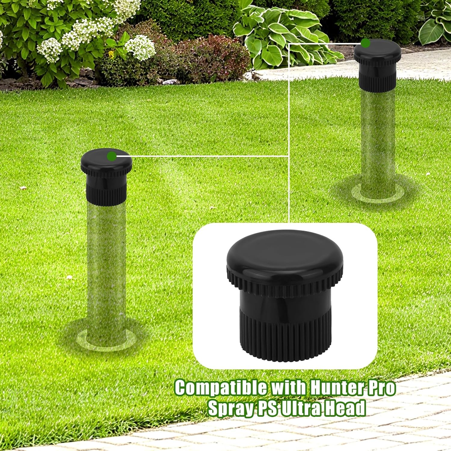 10Pcs Spray Shut off Nozzle Compatible with Hunter Pro Spray PS Ultra Heads 916400Sp, Plastic Sprinkle Shut off Nozzles with Filters for Prevent Unnecessary Runoff or Over-Irrigation(Black) image number 6