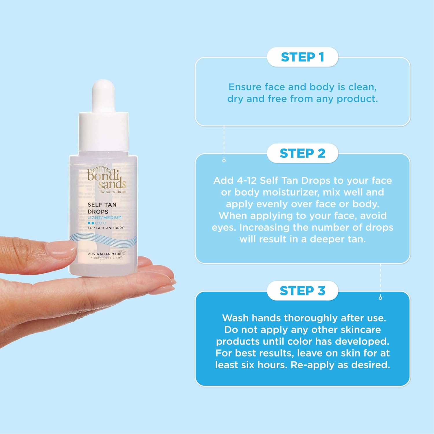Bondi Sands Self Tan Drops 30 Ml, Light/Medium image number 3