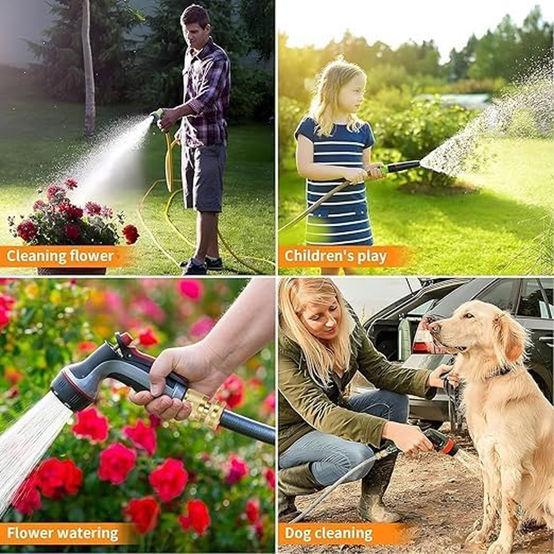 Garden Hose Quick Connect, 2Set 3/4 Inch Solid Brass No-Leak Garden Hose Connector Fitting, Easy Connect and Release Adapter Set, Male and Female(2 Female + 2 Male) image number 4