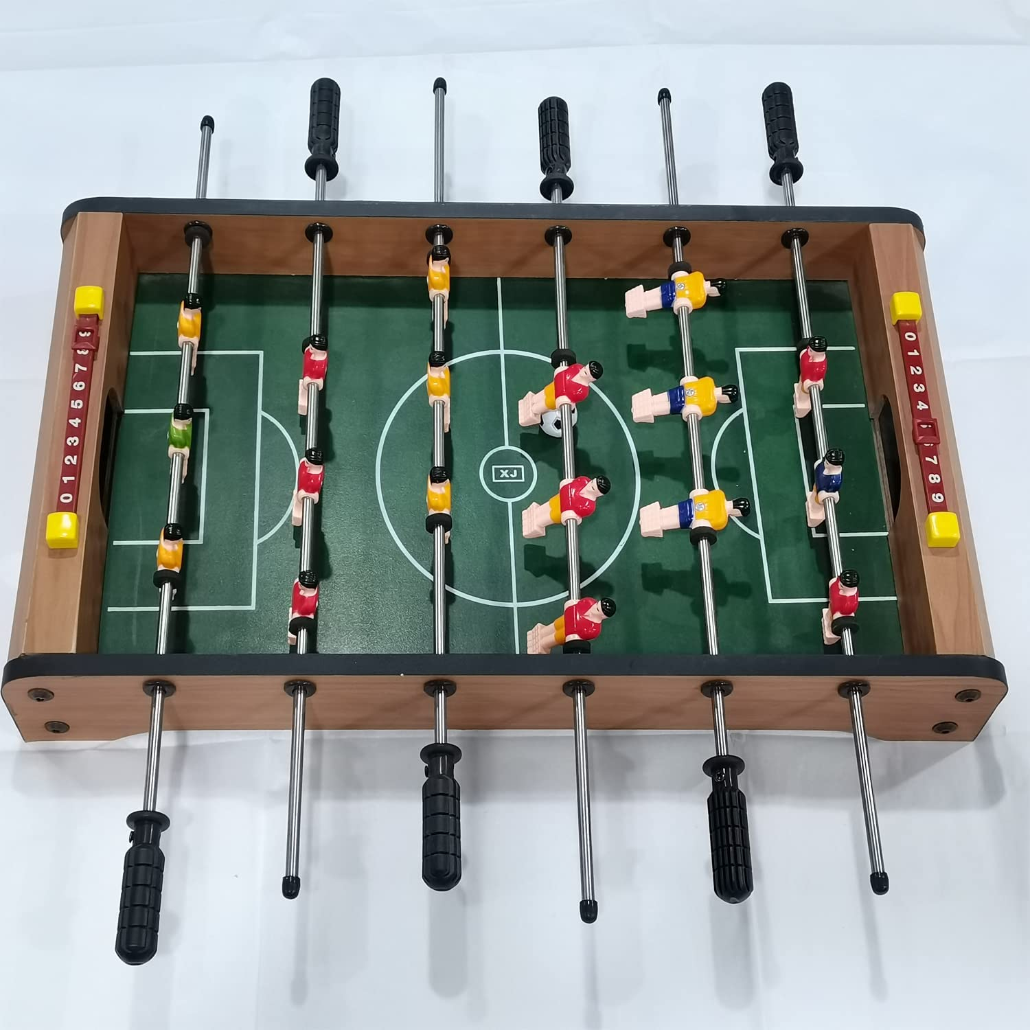 Mini Table Top Football Table for Adults and Kids - Compact Mini Tabletop Soccer Game - Portable Recreational Hand Soccer for Game Room & Family Game Night