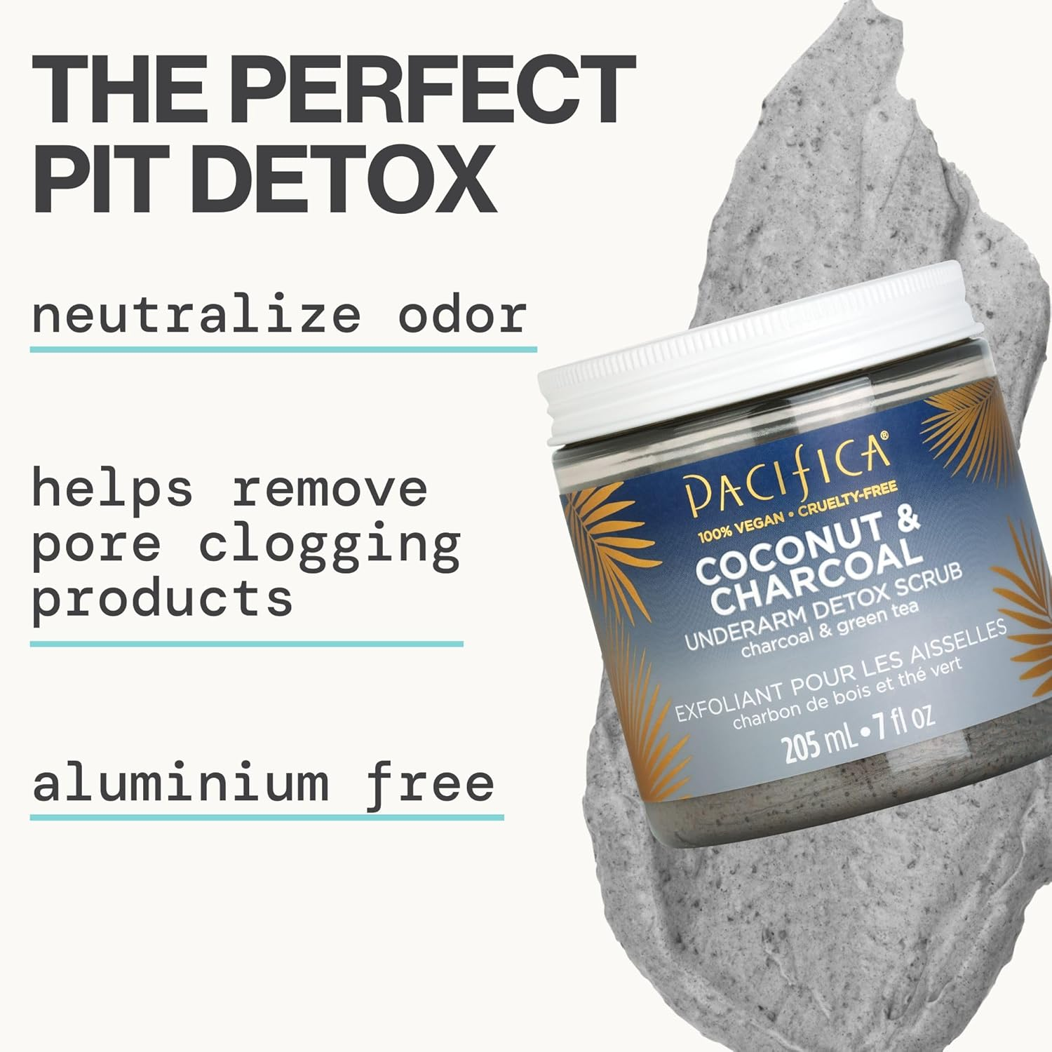Pacifica Underarm Detox Scrub - Coconut and Charcoal, 205 Ml (Pack of 1) image number 6