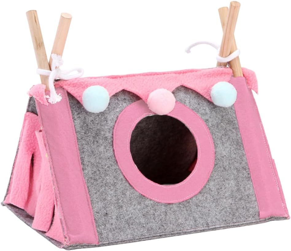 AIMALL Double Layer Small Pet Hammock &ndash; Cozy Warm Hanging Nest for Squirrels, Hamsters, and Other Small Animals, Easy to Install, 11.02 X 6.69 Inches