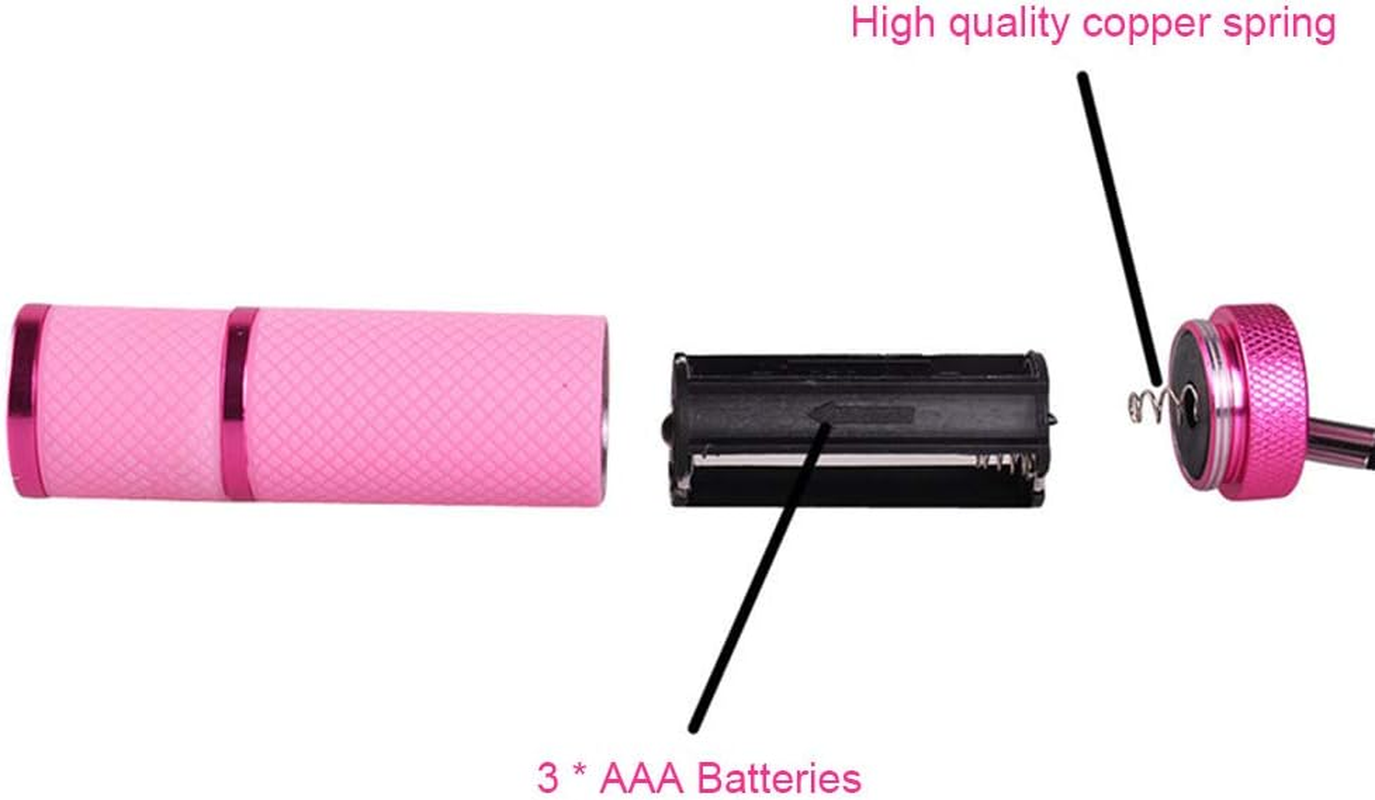 Pedkit Mini Flash Light for LED UV Gel Curing Lamp Light Handheld Nail Dryer Nail Flashlight 9 Leds 395Nm UV Flashlights Detector for Facial image number 3