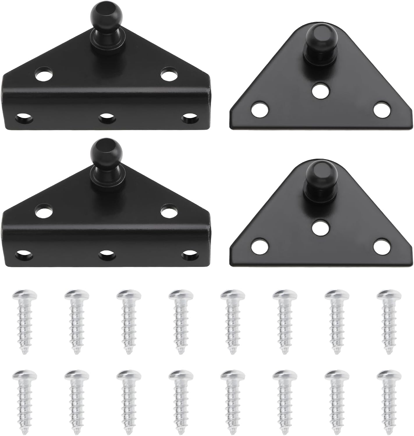 Emsea 10Mm Ball Studs Mounting Brackets Adapter Kit 2Pcs L-Type 2Pcs Flat-Type with 16Pcs Screws for Gas Struts Gas Shock Spring Strut Prop Lift Support image number 5