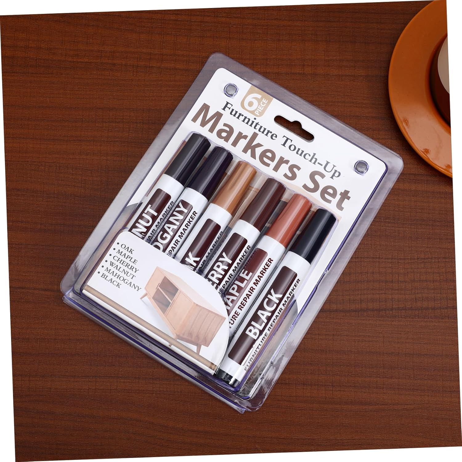 6 Pcs Furniture Paint Pen Furniture Pens Scratch Repair Markers Touch up Marker Paint Touch up Repair image number 2