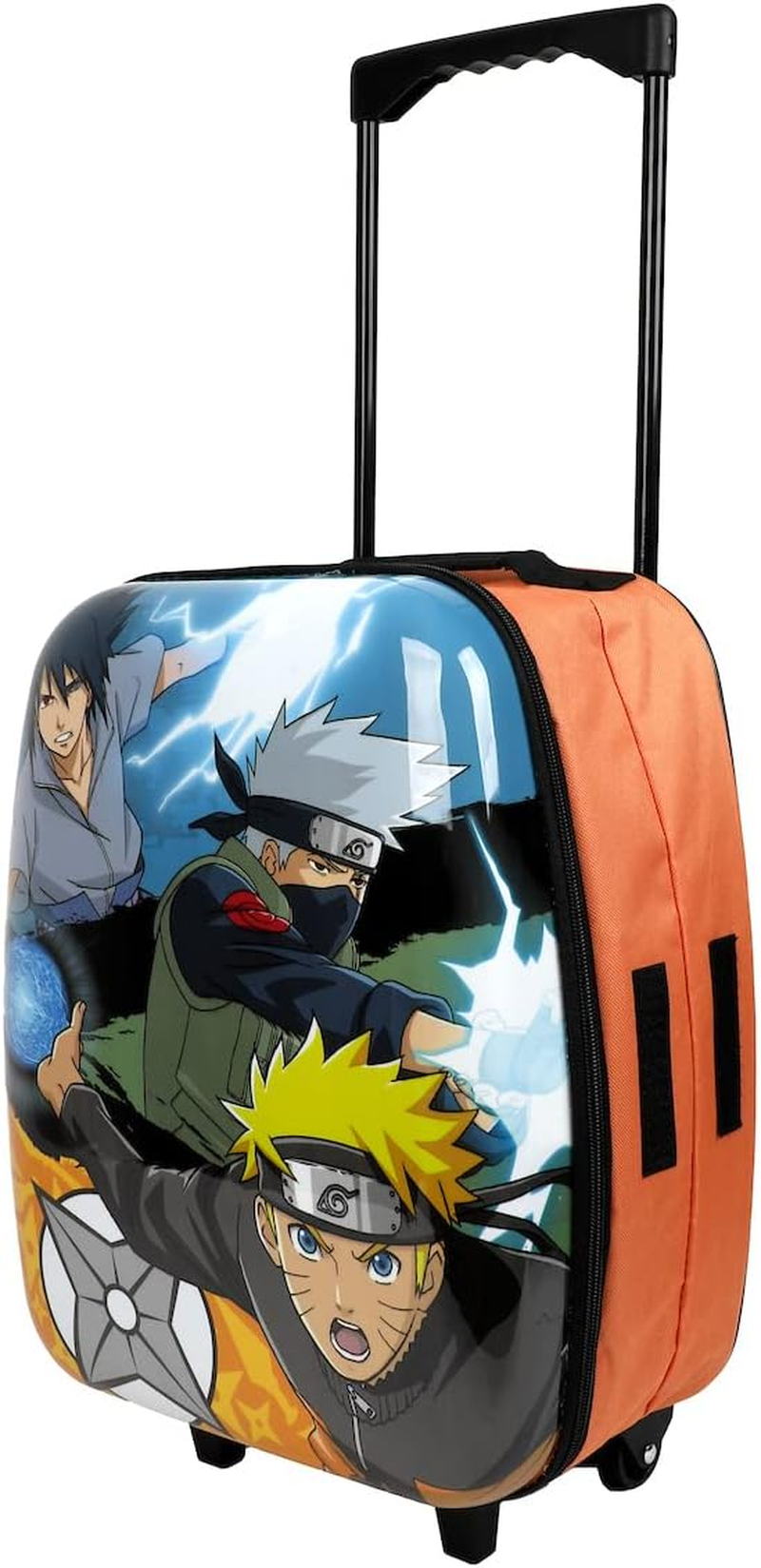 Bioworld Naruto ABS Shell Collapsible Luggage for Boys, Blue, OSFM image number 3