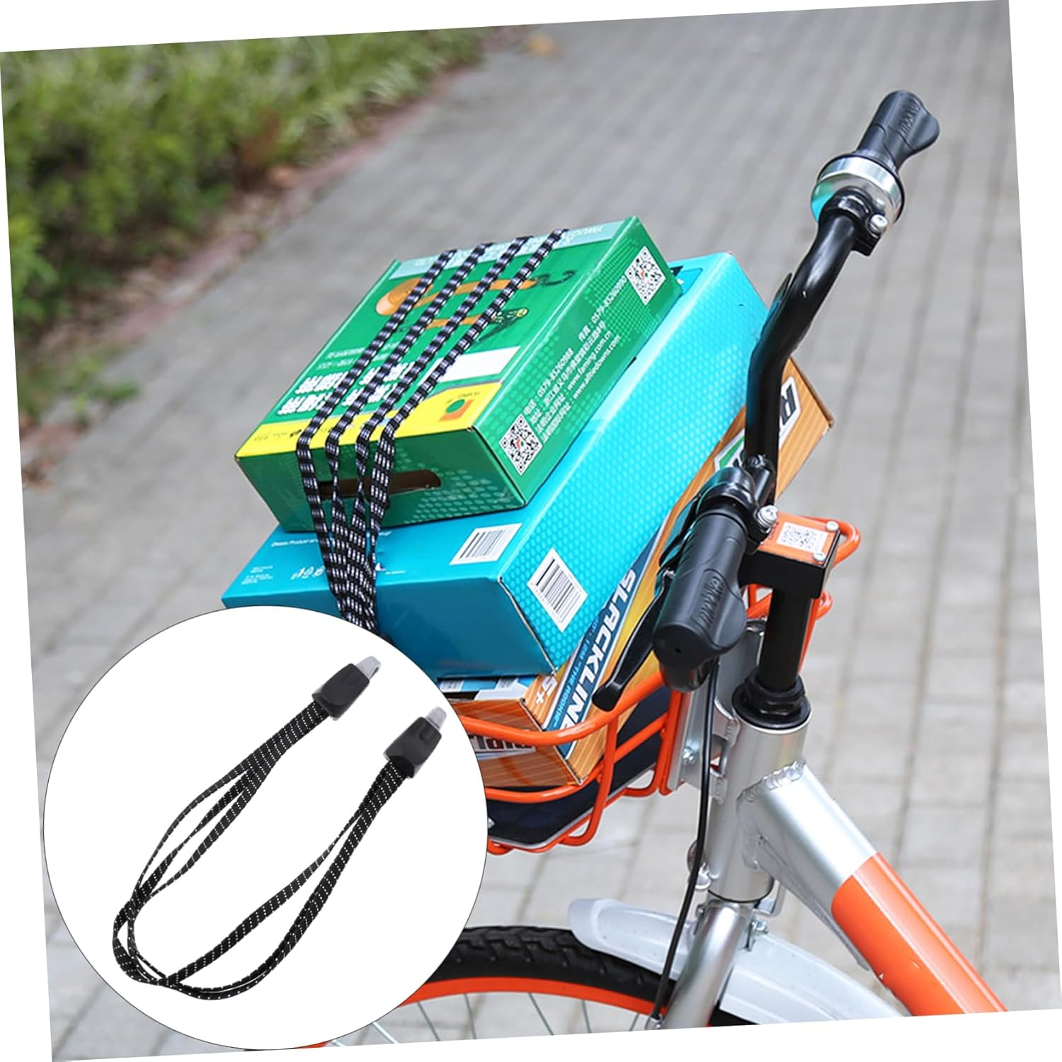 MOBUTOFU 5Pcs High Strength Bike Luggage Binding Rope Elastic Straps Flat Design image number 2