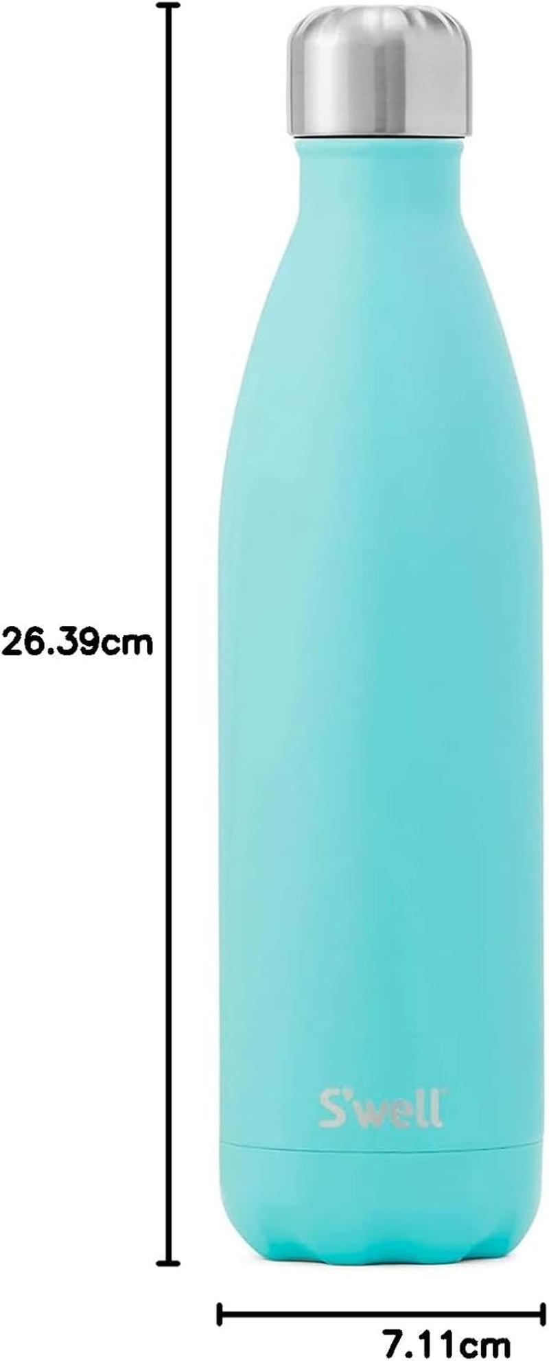 S'Well Insulated Bottle Insulated Bottle, Turquoise Blue, SWB17-SATB image number 6