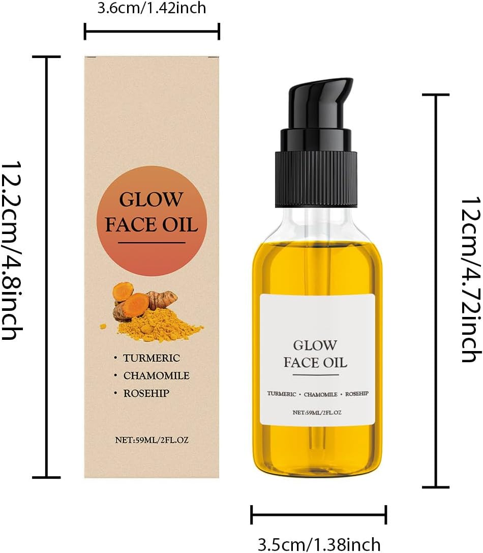 Turmeric Oil for Dark Spots, Dark Spot Corrector Face Serum, Turmeric Root Extract and Castor Oil, Moisturized Smooth Skin, Daily Glow Serum for Face and Neck image number 2