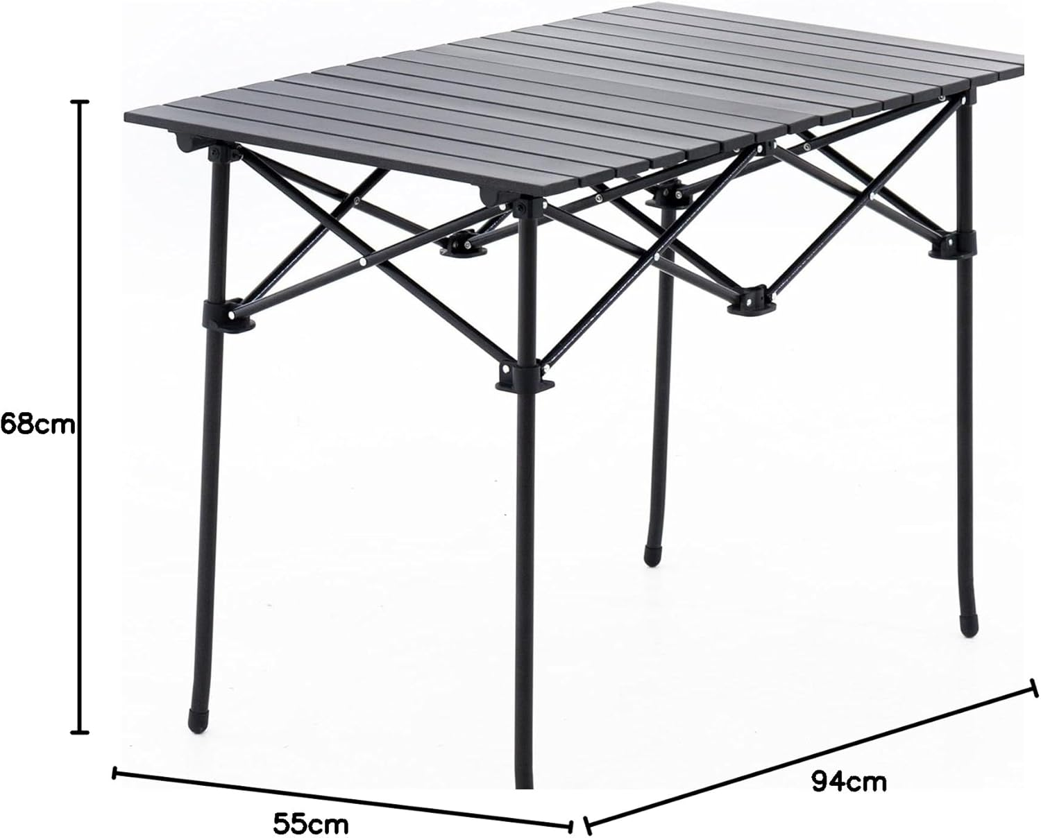 Adventure Kings Aluminium Roll up Camping Table Outdoor Picnic BBQ Portable 4WD 55 X 94Cm Height 68Cm
