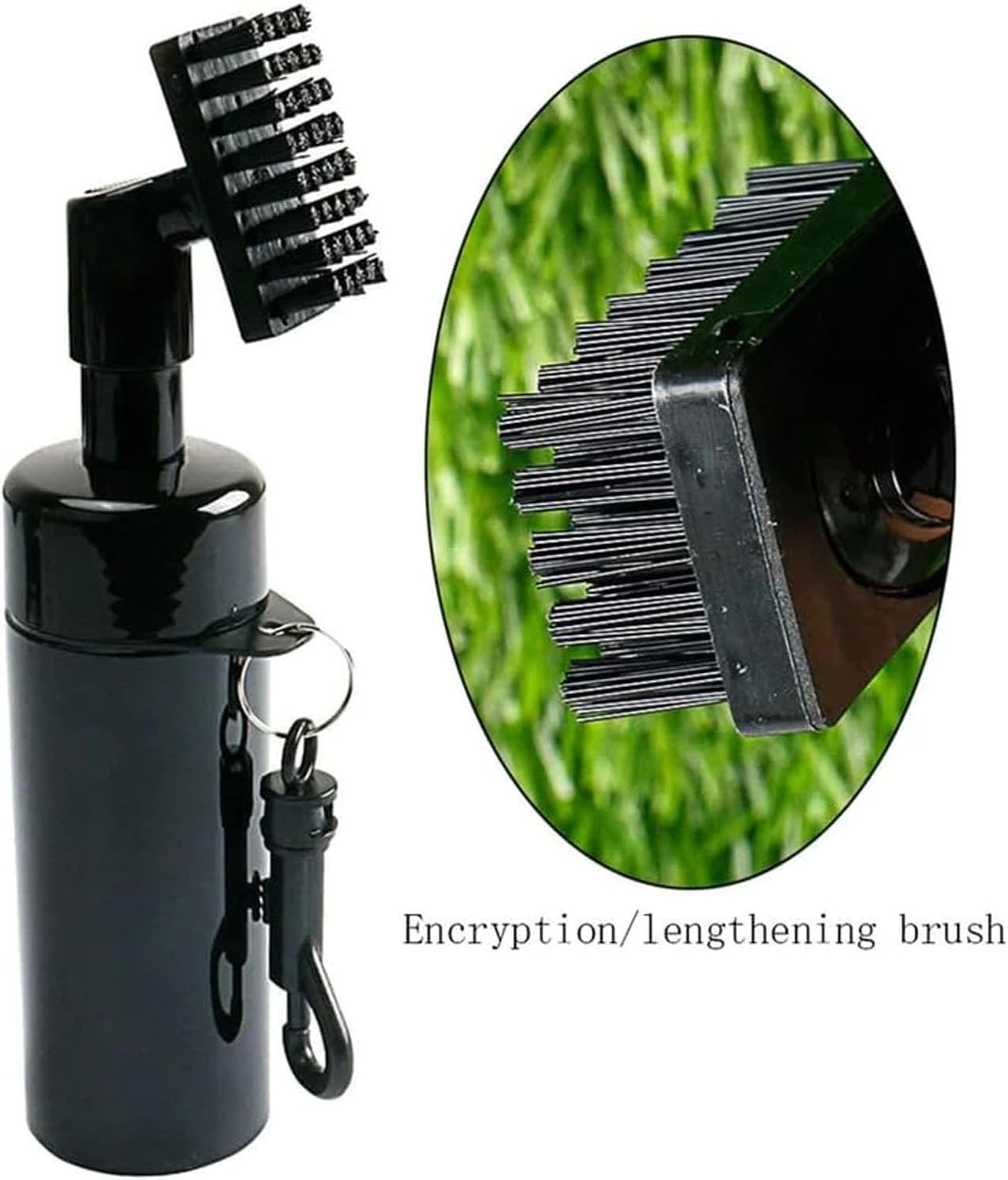 EZONEDEAL Golf Club Brush Cleaner with Water Bottle Caddy - Effortless Cleaning with Groove Tube and Squeeze Bottle - Essential Golf Accessories - Black image number 6