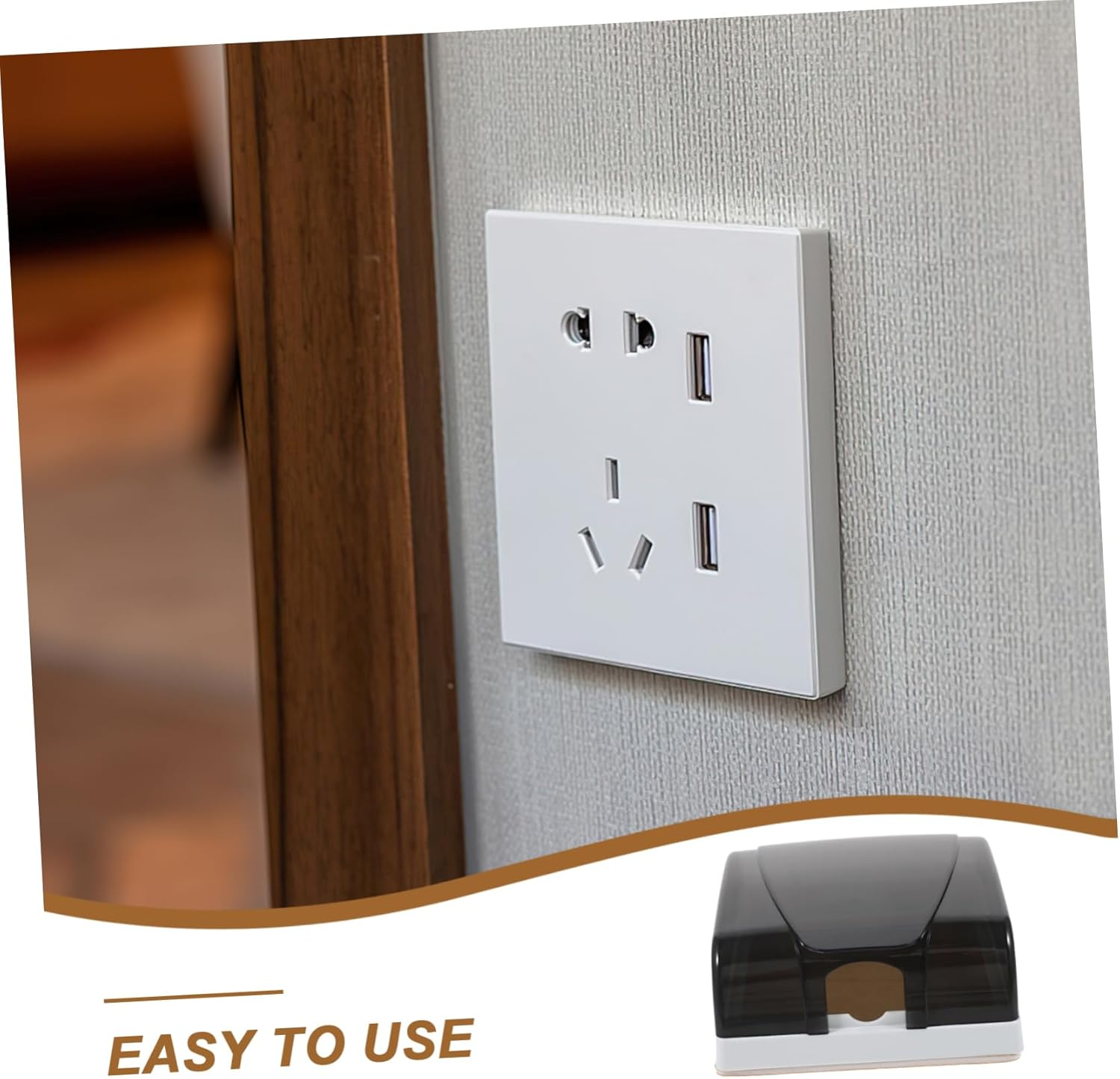 DOITOOL Socket Plug Cover Electrical Outlet Protection Box Slip Suitable for Home Office image number 3