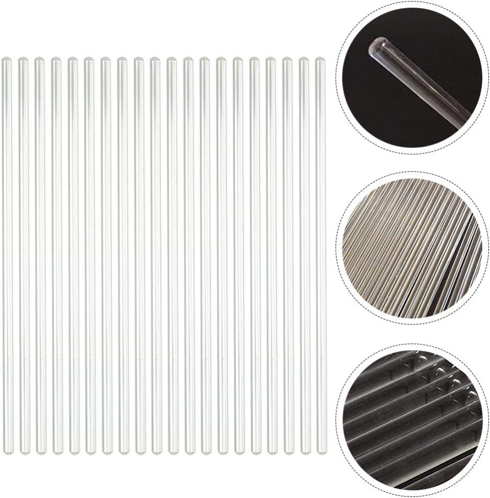 Mipcase Coffee Stir Sticks Glass Stirring Rod 20Pcs: Laboratory Stirring Stick Glass Stir Sticks Experiment Stirring Kit for Lab Science Education Coffee Stirrers image number 2