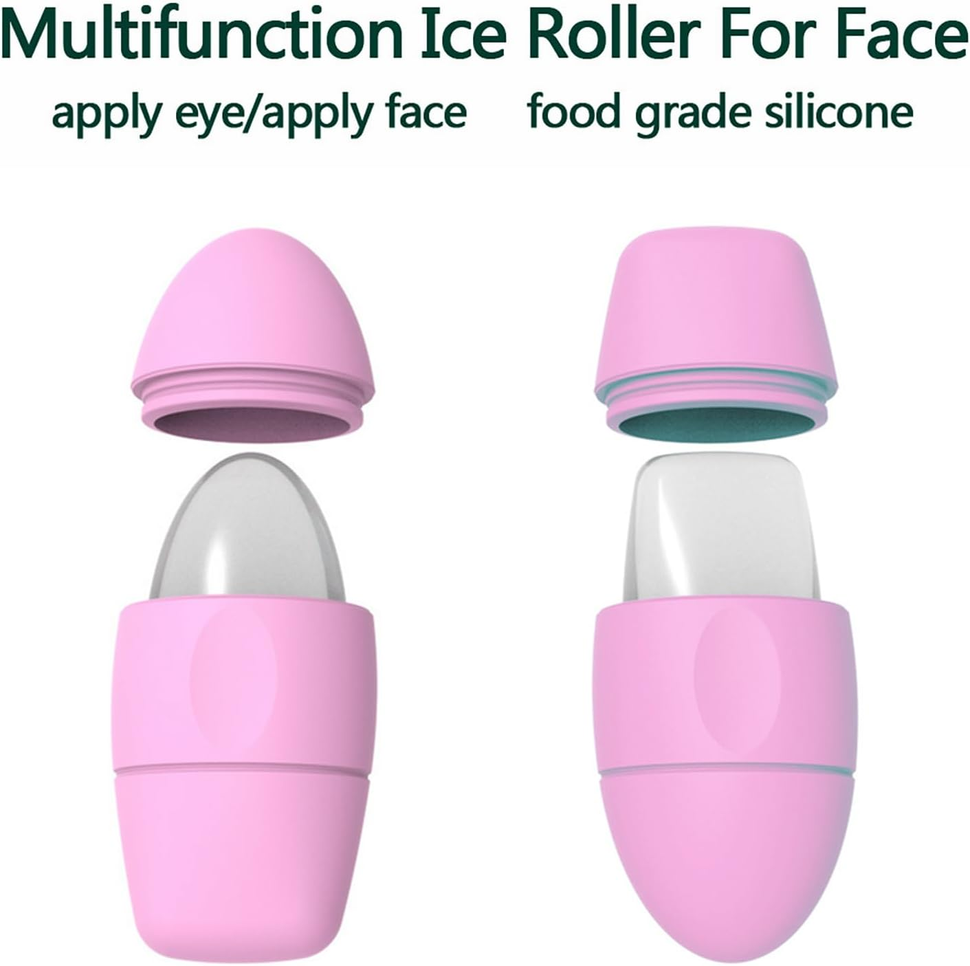 CHSEEO Ice Face Roller, Upgraded Silicone Ice Roller for Face and Eyes, Targeted (Difference between Face and Eye Massage) Facial Ice Roller for Shrink Pores and Relieve Puffy Eyes image number 4