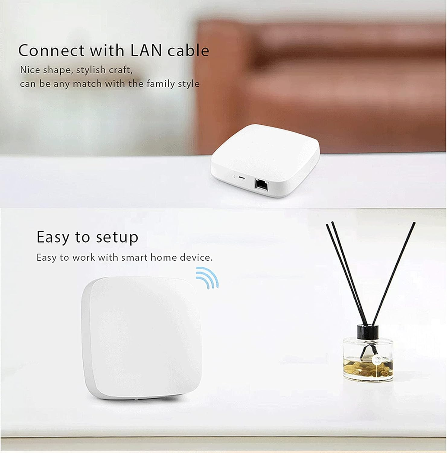 Gateway Hub,Powered by Tuya Zigbee Wired Smart Gateway Hub Smart Home Bridge Tuya/Smart Life APP Remote Control Center Wifi & Network Cable Connection for All Tuya Zigbee 3.0 Smart Products image number 5