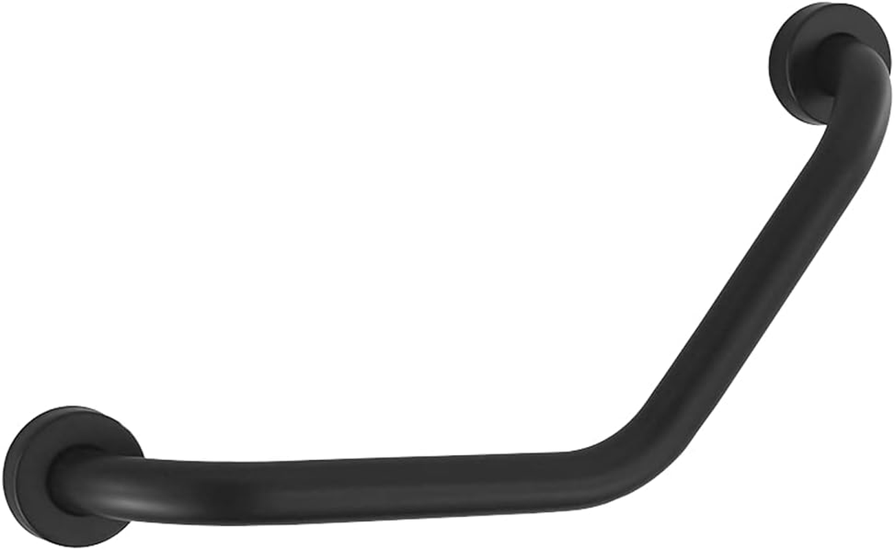 Bath Grab Bar Sturdy Bathroom Balance Bar Stainless Steel Shower Safety Handle Safety Hand Rail Support for Bathtub, Toilet, Bathroom, Kitchen, Stairway Handrail, Outdoor, Black
