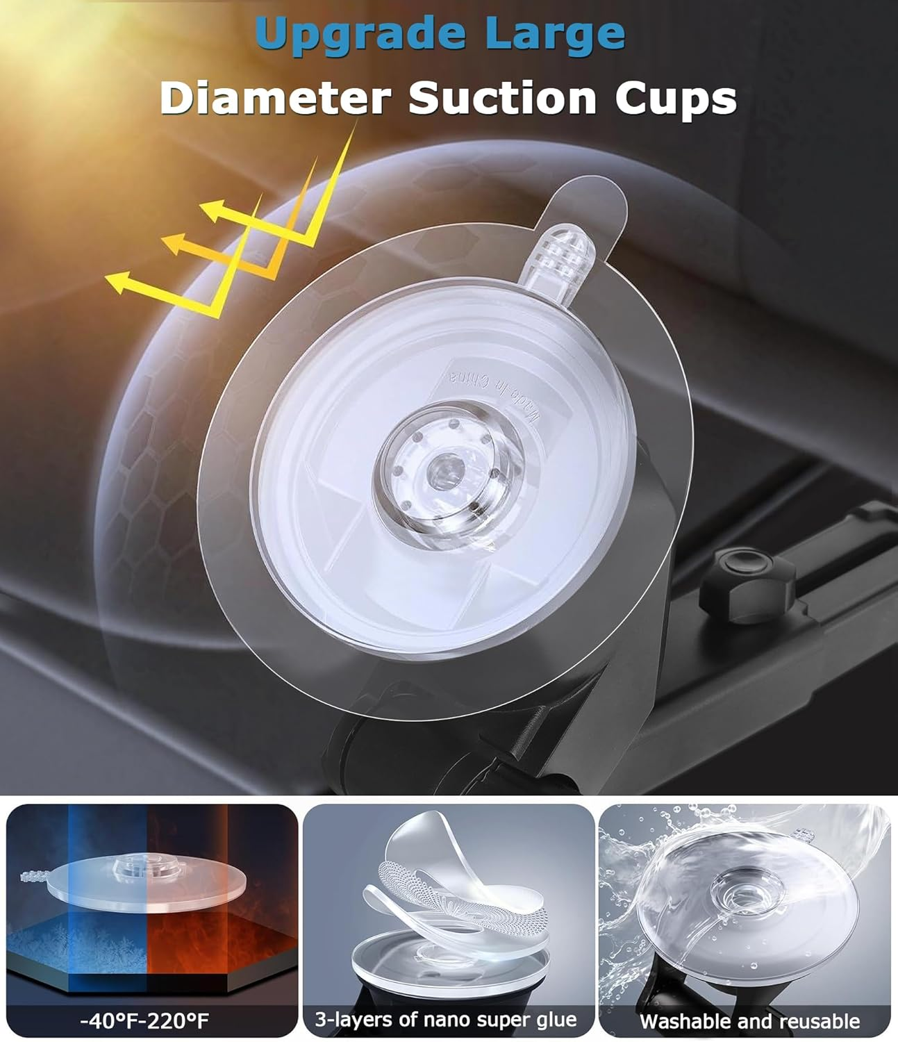 Carplay Mount, Carplay Screen Mount for Carpuride,Car Play Monitor Stand,Universal Dashboard Suction Cup Bracket for Apple Car Play,Portable Stereo Stand,Rear View Backup Camera Monitor Holder