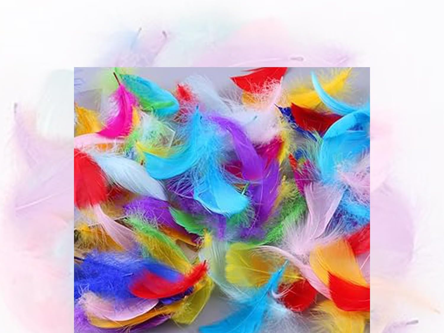 WEZCHUGHAOL Colorful Feathers Assortment for DIY Crafts and Decorations - Vibrant Plume Fluffy Feathers for Dream Catchers, Jewelry Making, and Home D&eacute;cor image number 2
