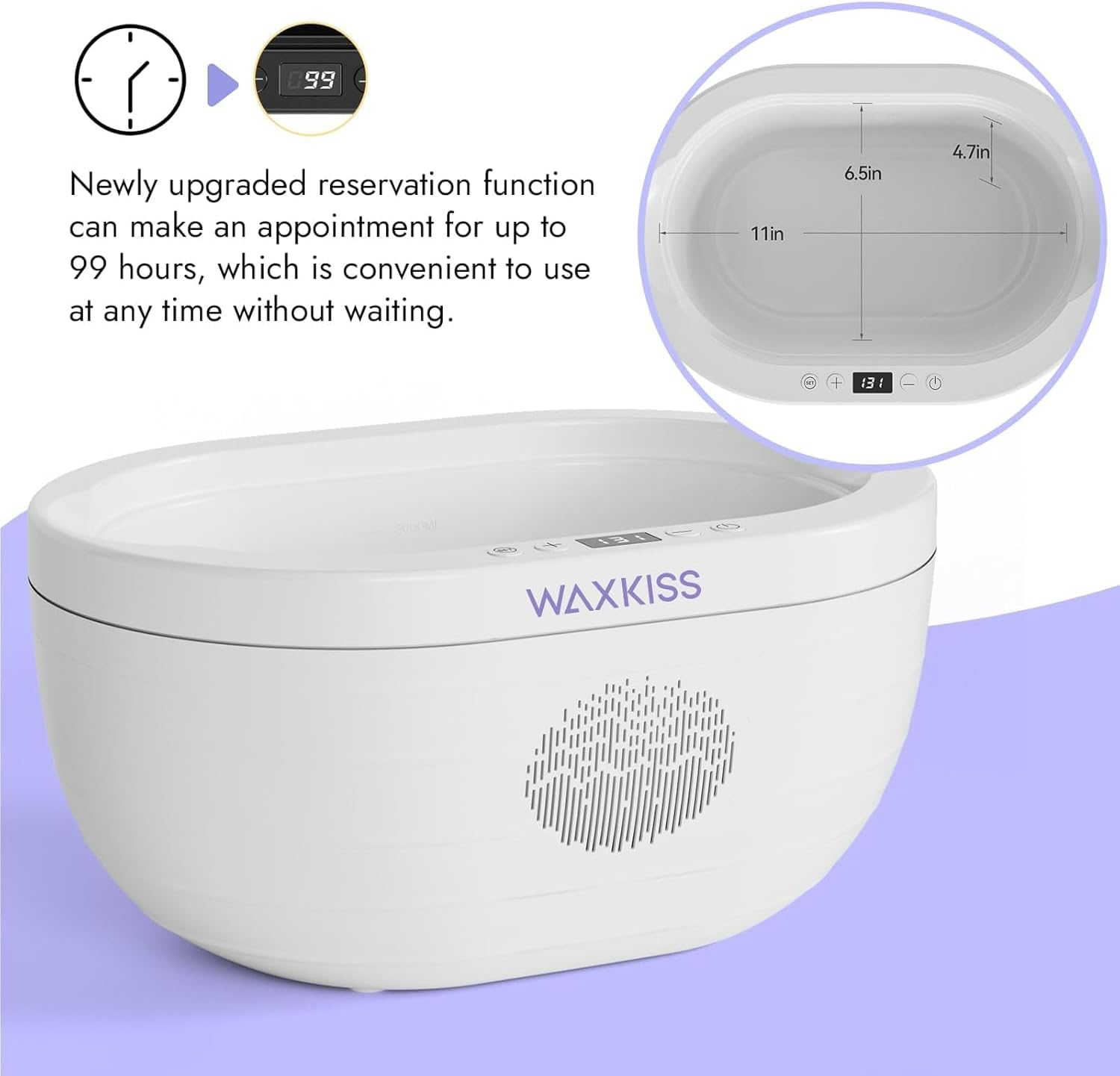 Paraffin Wax Machine for Hand and Feet with Paraffin Wax Refills Moisturizing, 3000Ml Safety Hand Wax Paraffin Machine for Reservation Paraffin Wax Bath Warmer image number 2