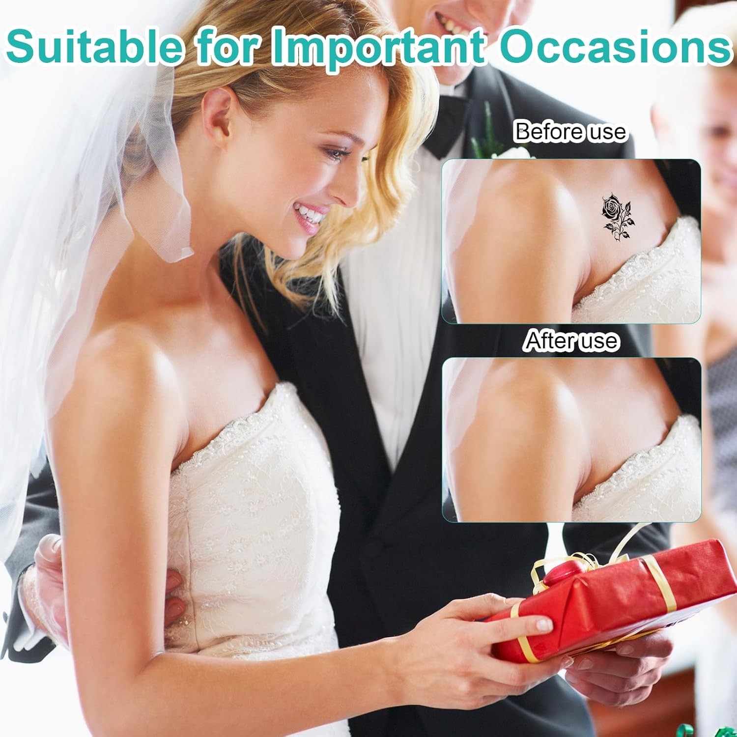 10 Pcs Tattoo Cover up Patches, 13X8.5Cm Invisible Waterproof Body Concealer Stickers, Natural Finish for Tattoos & Scars, Makeup Sticker Tape