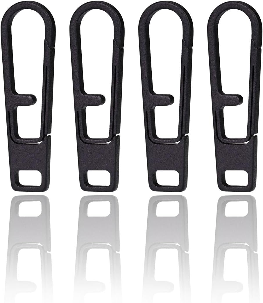 Heavy Duty Titanium Zipper Pull Replacement Set, Durable Zipper Handle Fixer for Backpacks, Luggage, Jackets (Zp1-2Pcs-Gray) image number 1