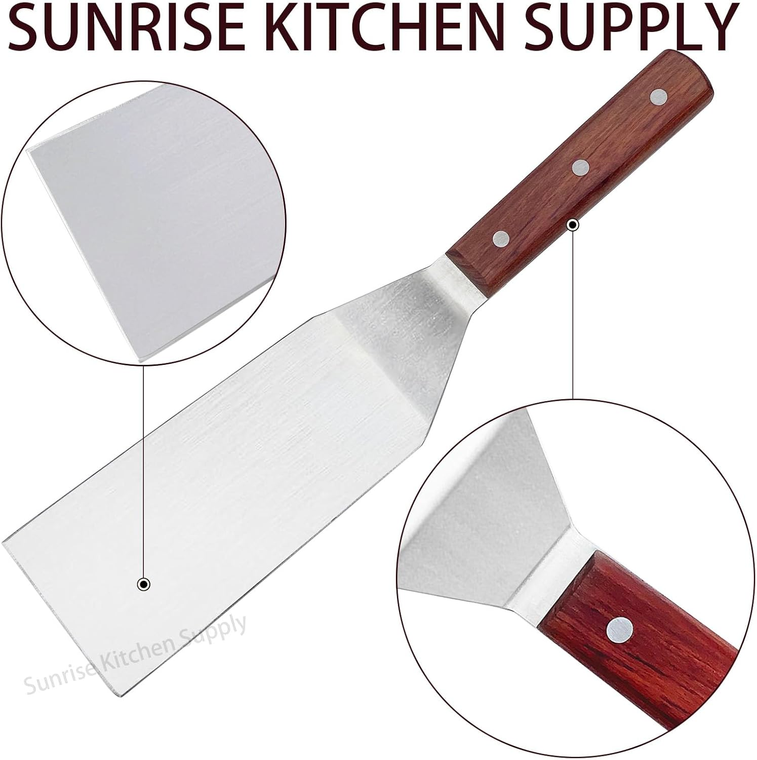 SUNRISE Stainless Steel Turner Spatula 6" X 3" Spatula image number 5