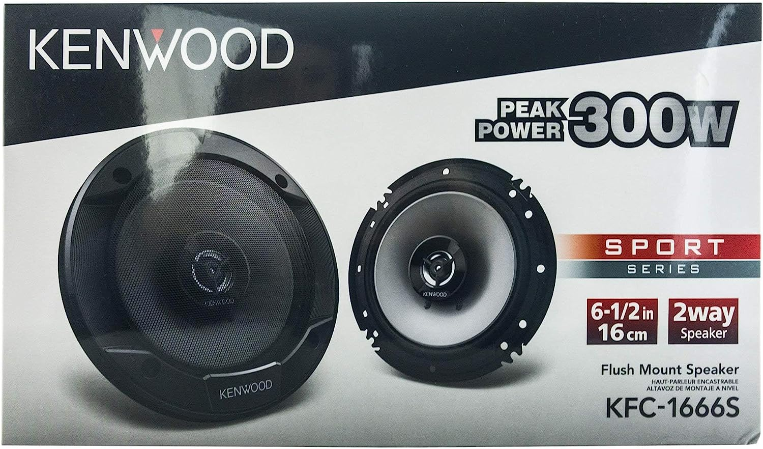 Kenwood KFC-1666S 300 Watts 6.5" 2-Way Car Coaxial Speakers with Sound Field Enhancer - Pair image number 3