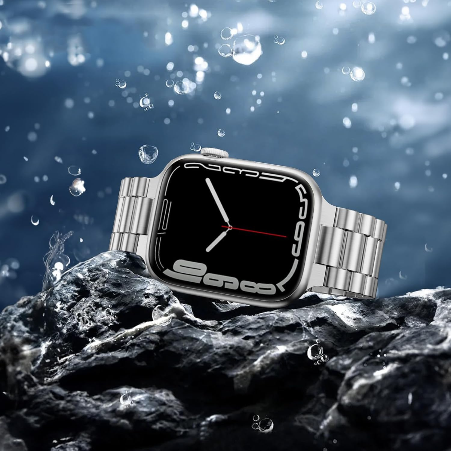 Compatible with Apple Watch Band 49Mm 46Mm 45Mm 44Mm 42Mm 41Mm 40Mm 38Mm for Men Women, Stainless Steel Metal Iwatch Band for Apple Watch Series 11 10 9 8 7 6 5 4 3 2 1 SE SE2 SE3 Ultra 3 2 1