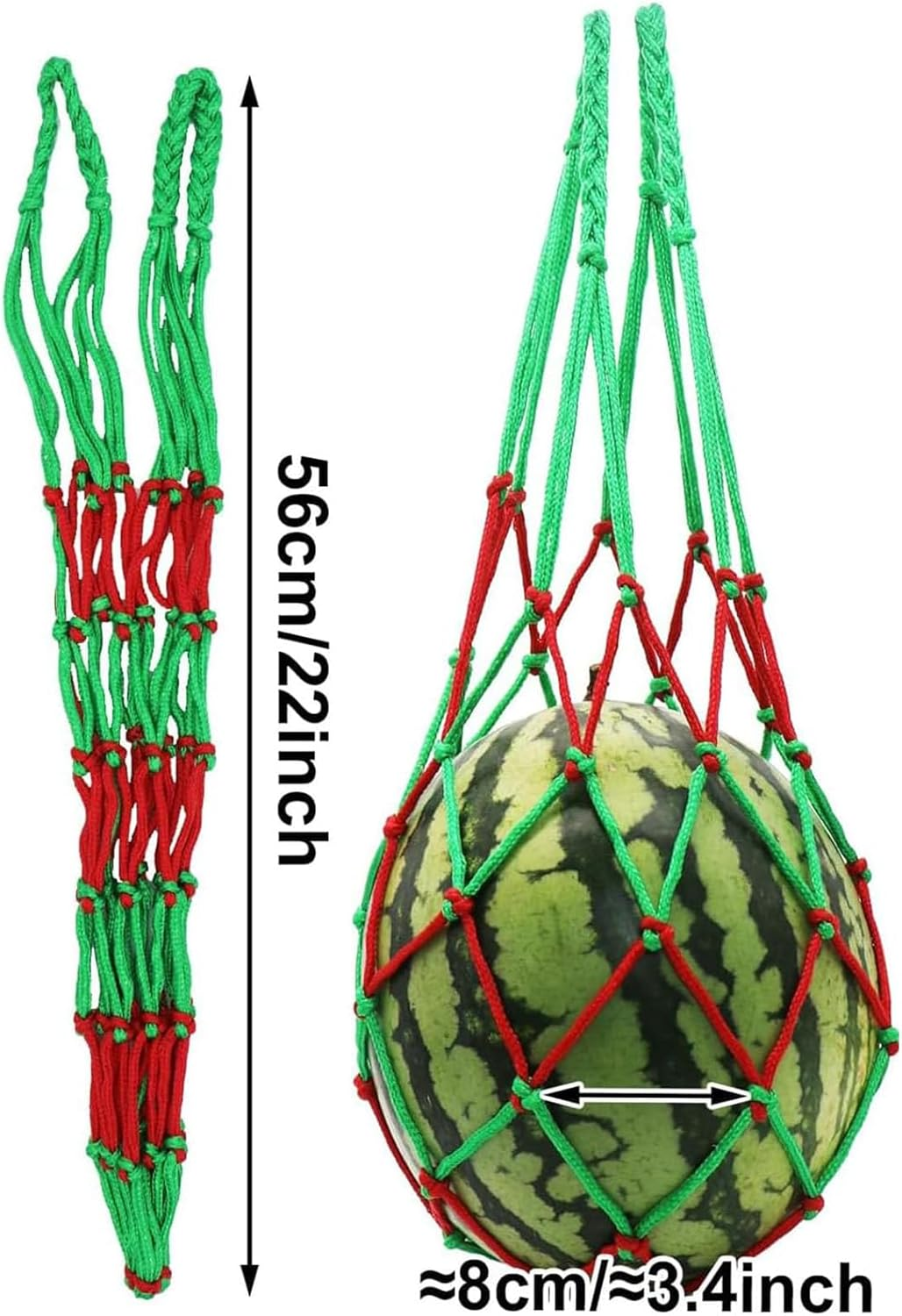 Vegetable Hanging Feeder Hangable Feeding Net Bag Vegetable String Bag Can Hold Vegetable and Fruit Feed Suitable with Hook for Chicken Duck Goose Coop and Can Also Hold Other Items You Want image number 1