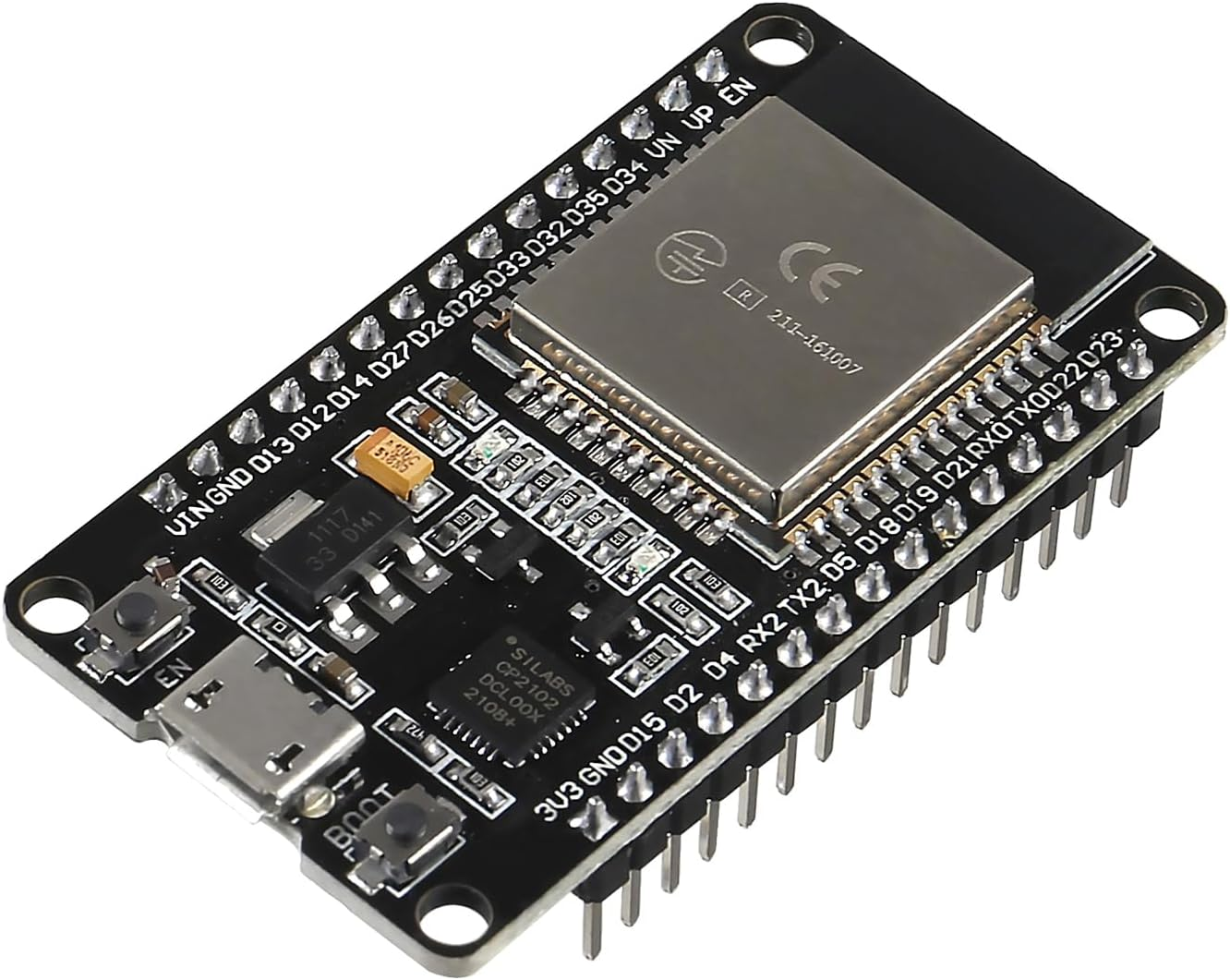 DIANN 2Pcs ESP WROOM 32 ESP32 Development Board 2.4Ghz Wifi Dual Cores Microcontroller Integrated with Antenna RF Low Noise Amplifiers Filters 30 Pins image number 4