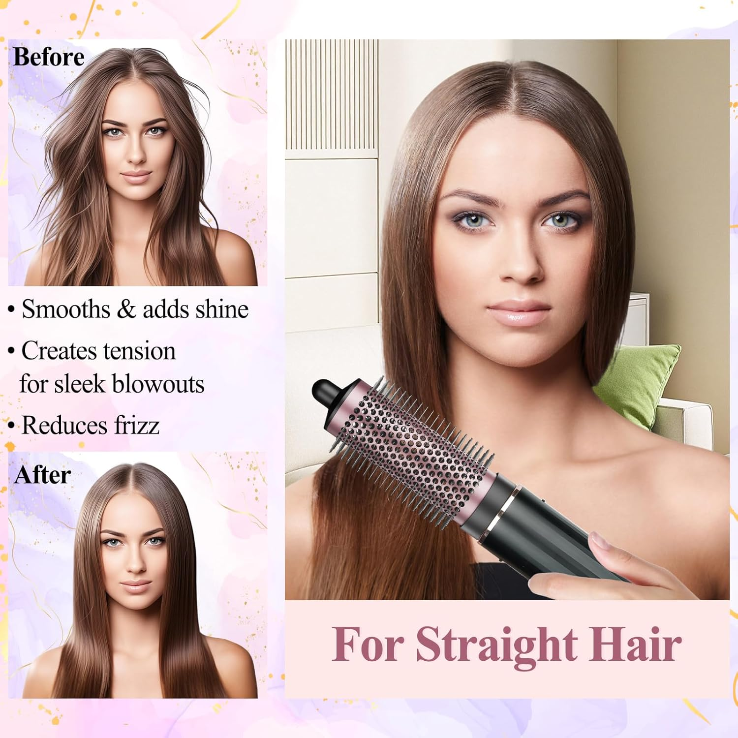 AFDD round Volumizing Brush for Shark Flexstyle Attachment, Normal round Brush Compatible with Flexstyle HD400 Series, Fine Limp Flat Hair Volumizer Attachment Tool for Daily Styling image number 1