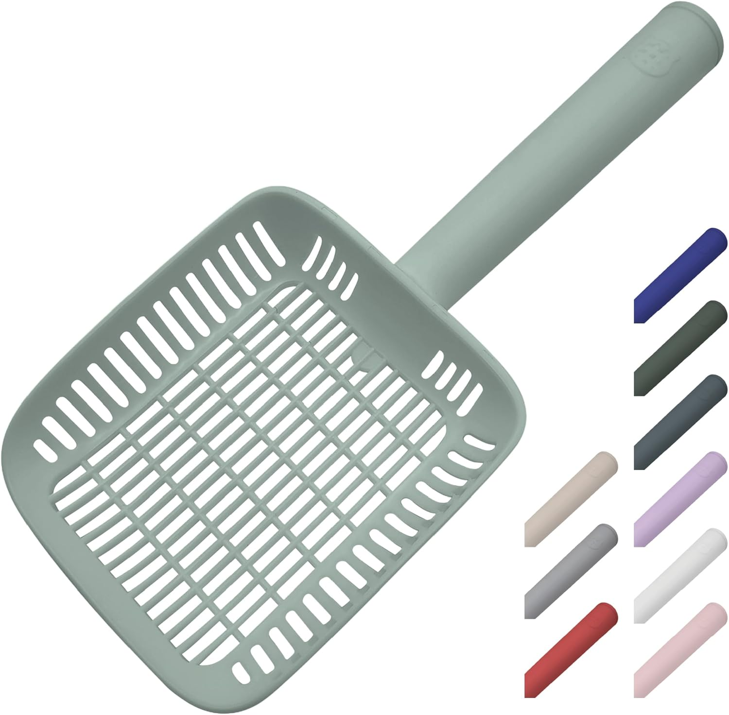 CATSTAG Typec Cat Litter Scoop - Small Holes (0.17In) Big Size Scooper - Long Handle & Easy Cleaning - Hanger for Litter Box