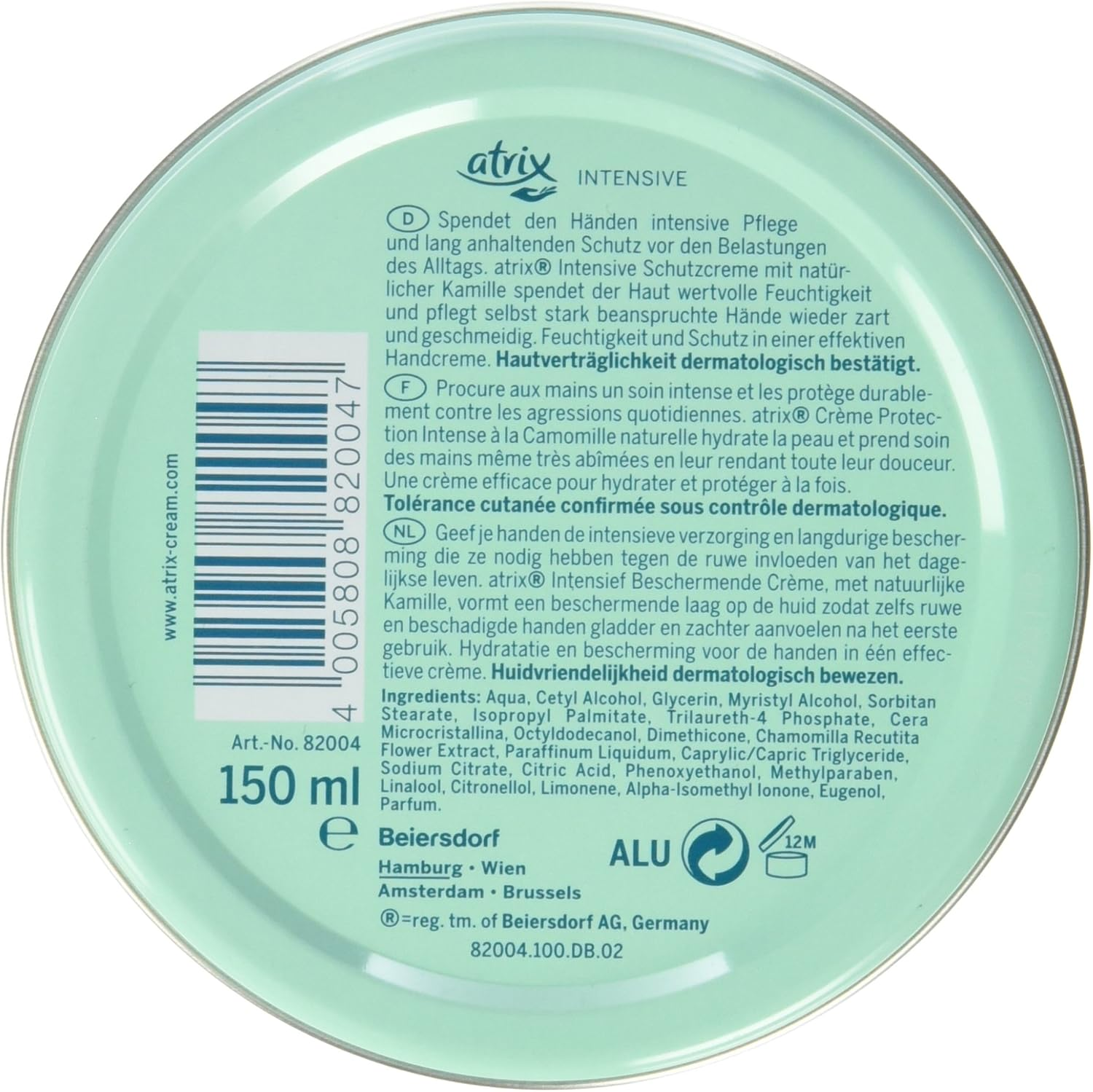 Atrix Hand Cream with Camomile, 150Ml image number 1