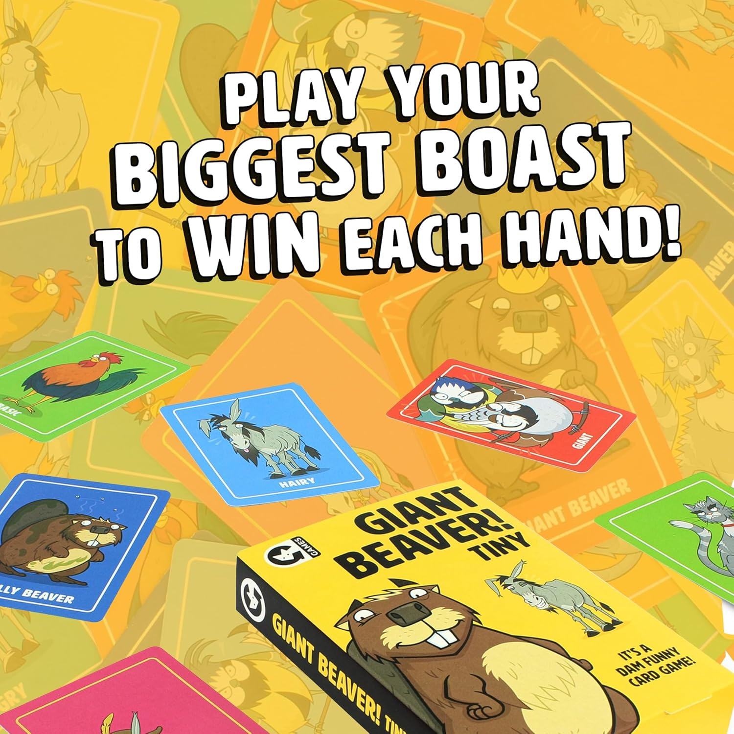 Ginger Fox - Giant Beaver Tiny! Card Game, Hilarious Card Games for Adults, Naughty Adult Party Games for Family Game Night, Fun Animal Games for 2+ Players, Ages 16+ image number 6