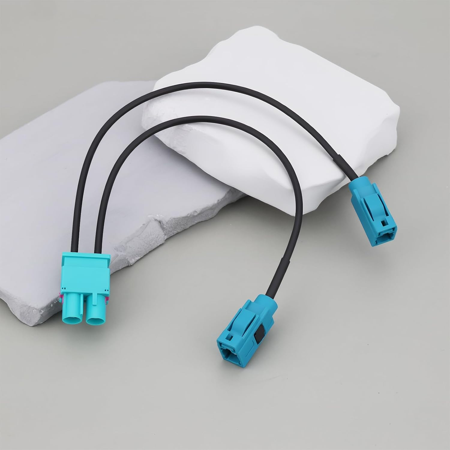 Emagtech Car Radio Antenna Adapter Cable Dual FAKRA(Z) to 2 FAKRA Compatible with VW Compatible with Audi since 2008 image number 2