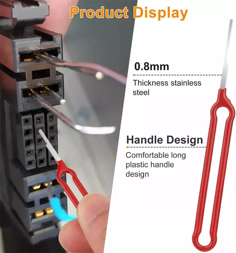 41Pcs Car Terminal Removal Tool Kit Wire Connector Pin Release Extractor Puller image number 3