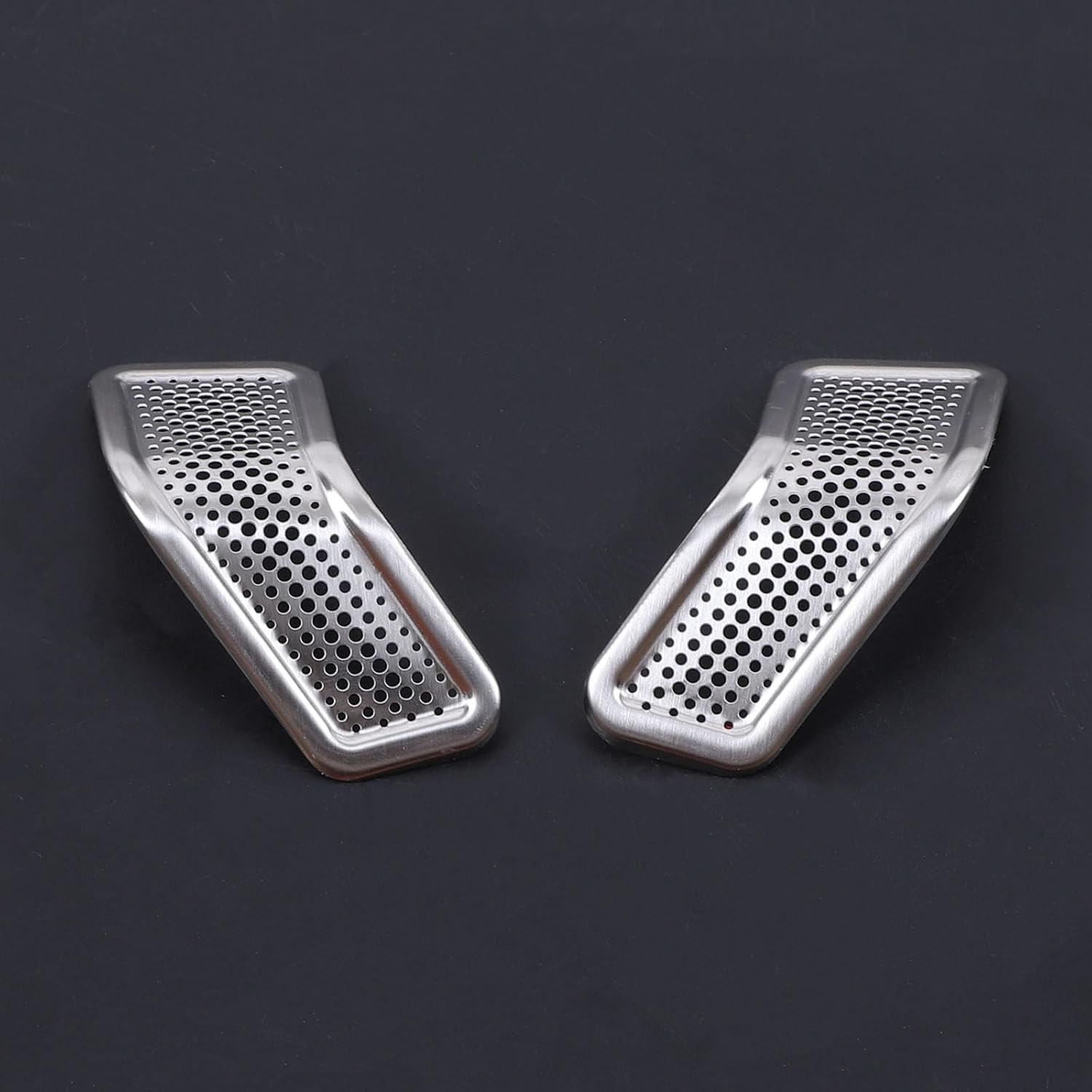 Dashboard Side Vent Mesh Covers Compatible with Toyota Land Cruiser Prado 250 2024-2025 Accessories | Stainless Steel Side Air Conditioner Dust Guards | 2PC Set (Sliver) image number 5