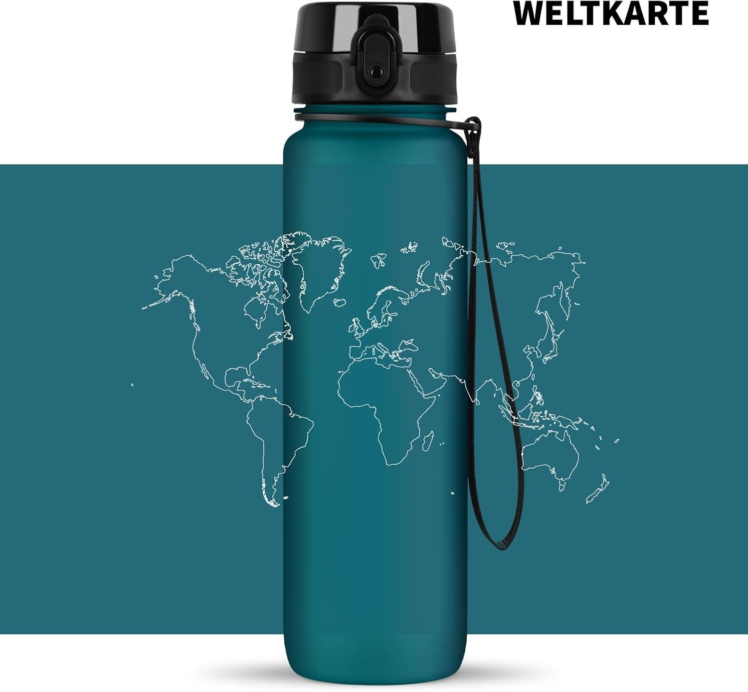 720&deg;DGREE Uberbottle 1L Softtouch Bpa-Free Sports Bottle - Emerald Green, 1000Ml, Tritan, Reusable, Infuser, Round, 8Cm W X 28.1Cm H image number 5