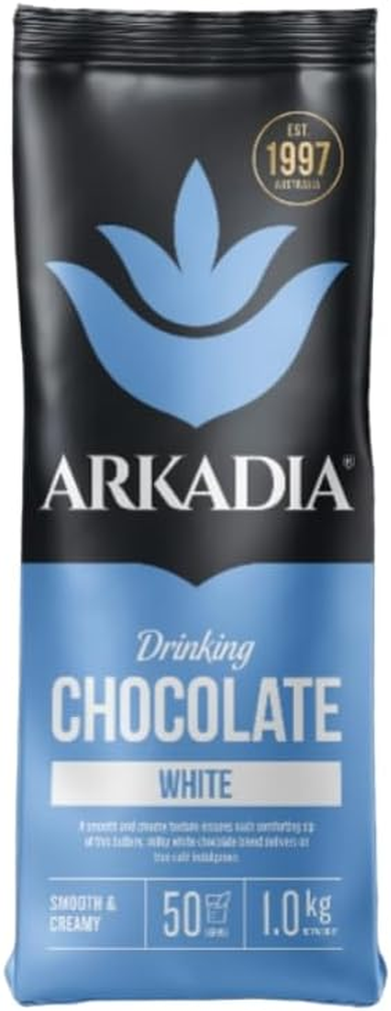 White Drinking Chocolate Powder, 1Kg, 50 Serves, Smooth & Creamy