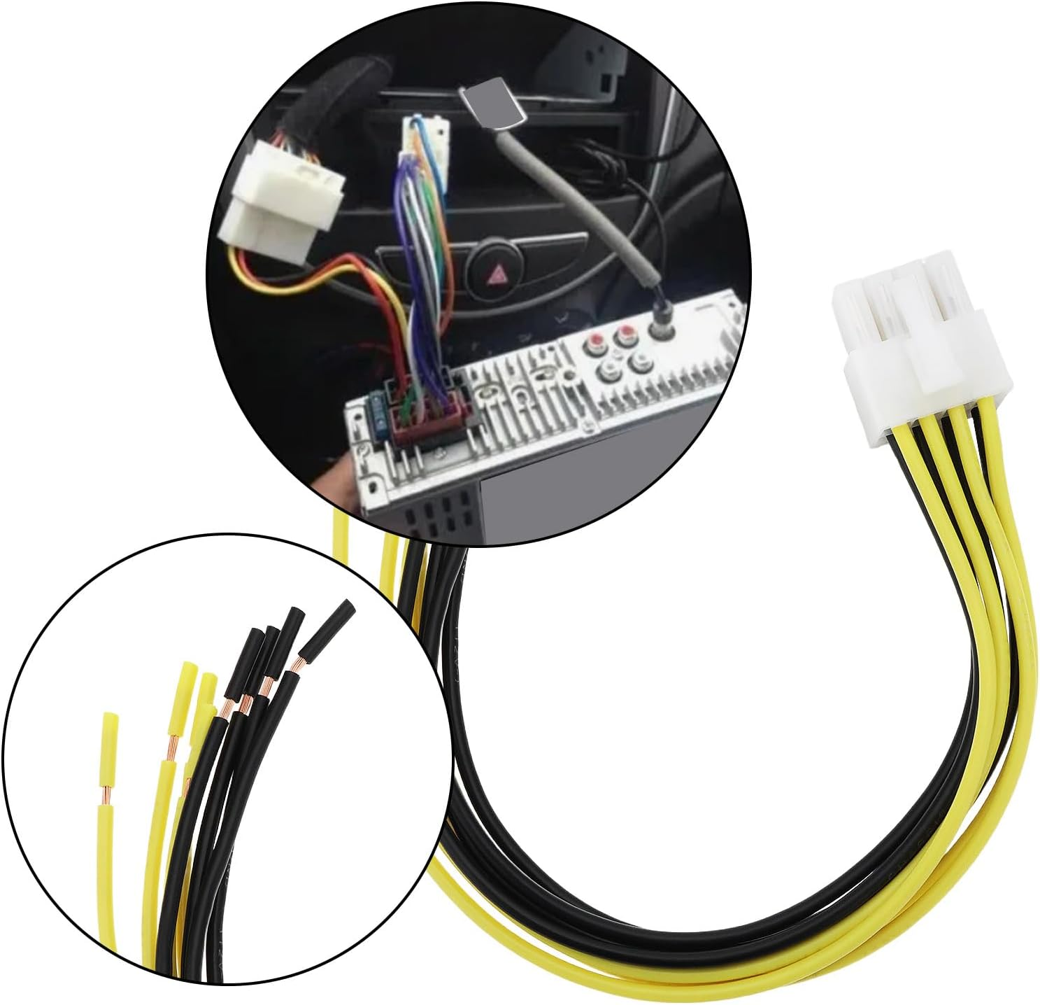 Car 8-Pin Speaker Wire Harness High Level Input Plug Compatible with Alpine Amplifier MRV V12 V-Power Flex (20Cm) image number 6
