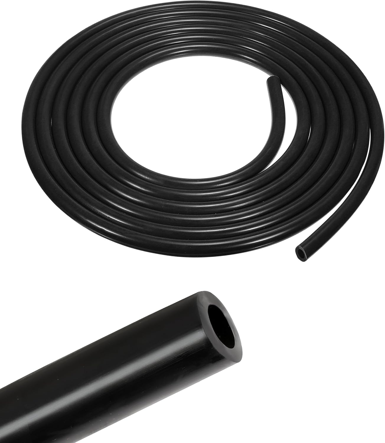 10Ft Vacuum Tubing,High Performance Silicone Vacuum Tubing Hose Line,Car Accessories 1/4" Inner Diameter Hose,Vacuum Lines Automotive,Applies to Most Cars Trucks (Black)