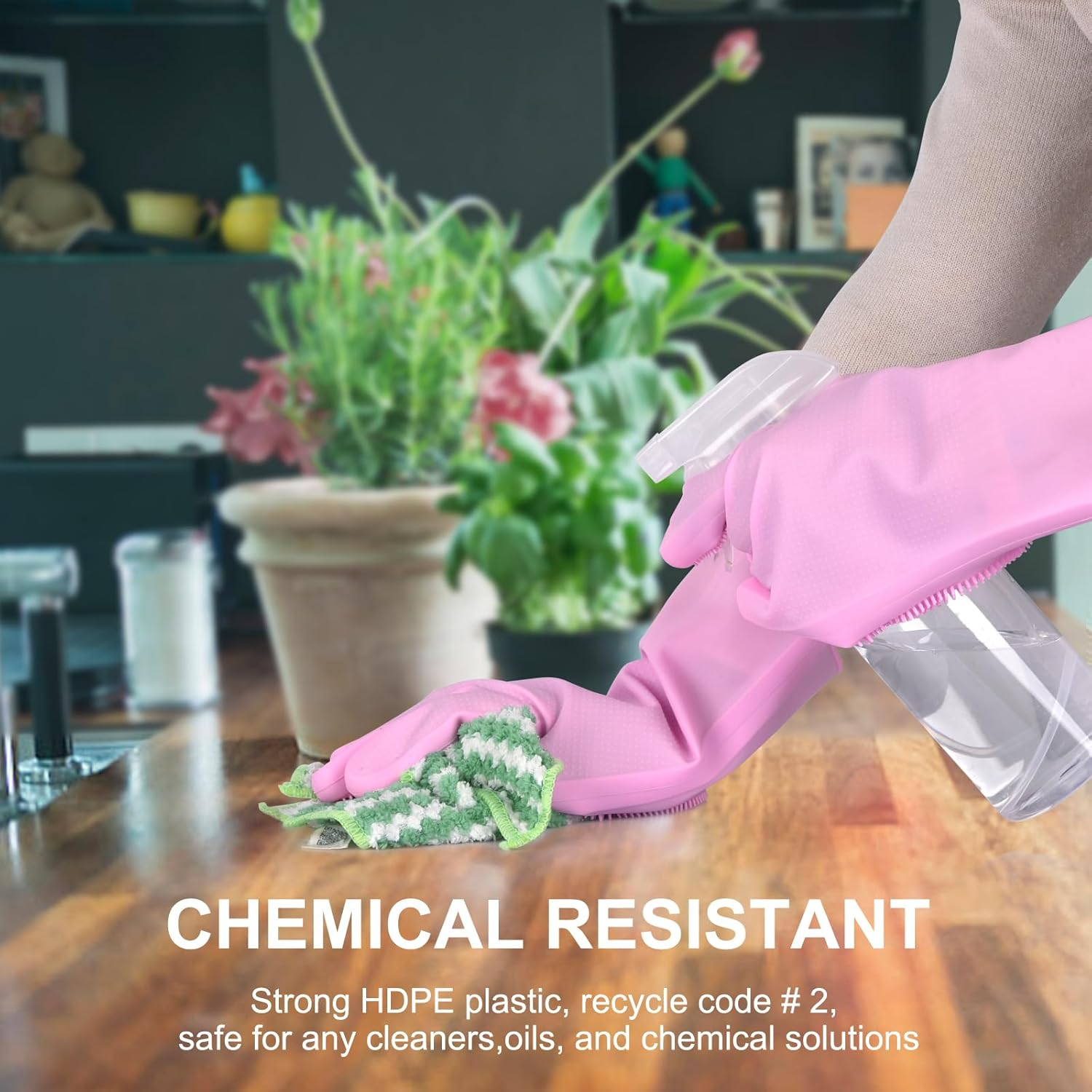 ALLWIN Plastic Spray Bottles - 2 Pack 16 OZ Empty Spray Bottle,Heavy Duty Spraying Bottles Mist/Stream Water Bottle for Cleaning, Plants, Pet, Hair, Cooking image number 5